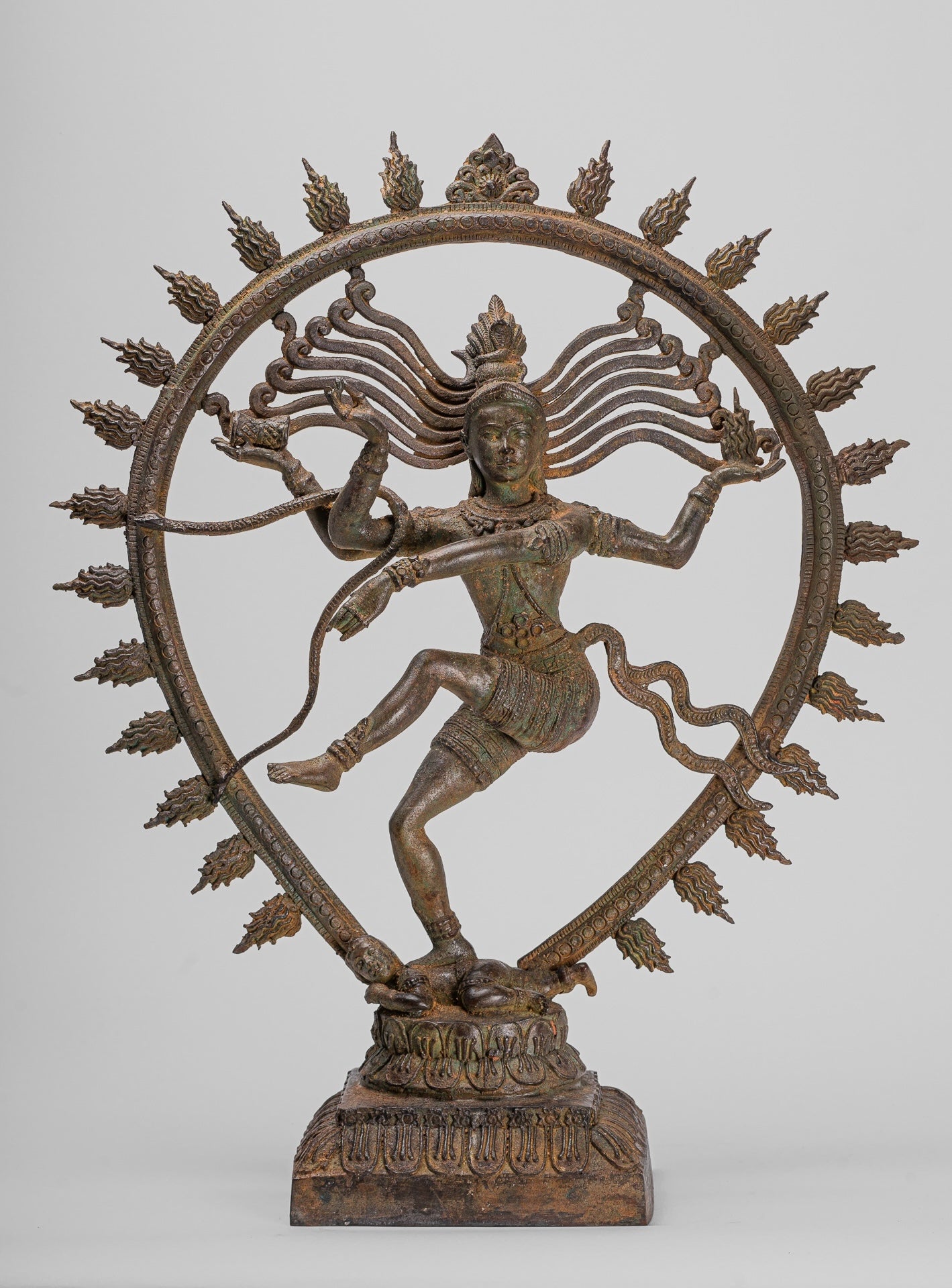 Large Shiva Statue - Antique Indian Style Bronze Dancing Shiva statue as Lord Nataraja - 67cm(27") Tall