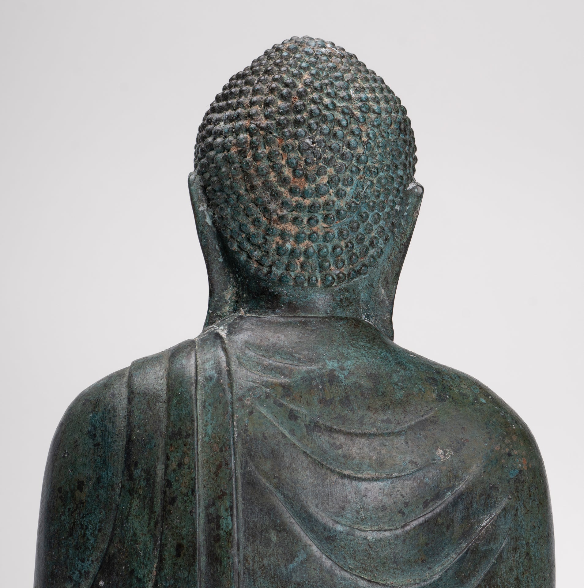 Japanese Buddha - Antique Japanese Style Bronze Seated Meditation Amitabha Buddha Statue - 38cm/15"