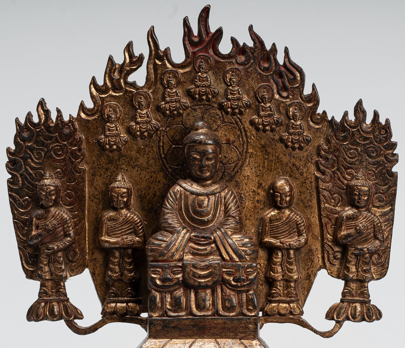 Japanese Buddha - Antique Japanese Style Meditation Amitabha Buddha Statue - 25cm/10"