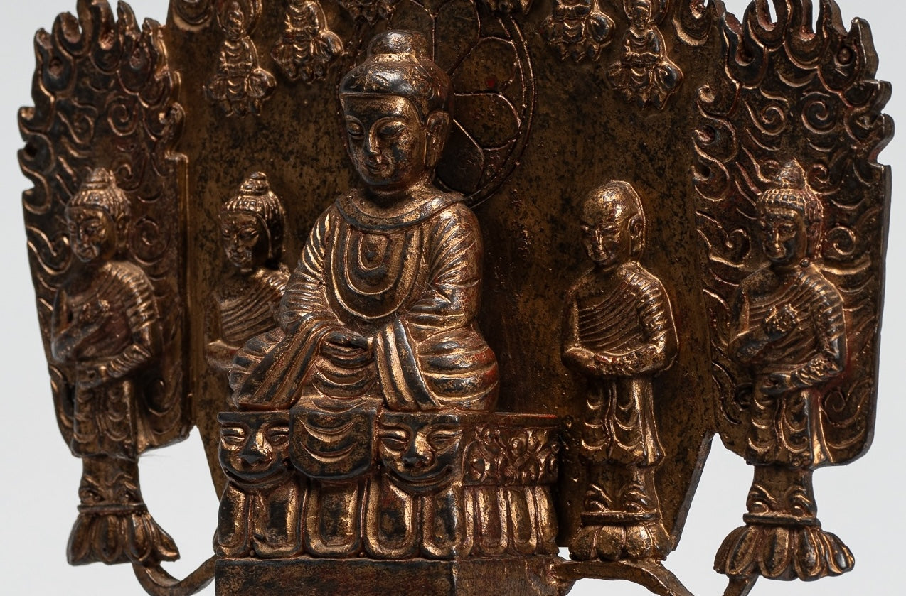 Japanese Buddha - Antique Japanese Style Meditation Amitabha Buddha Statue - 25cm/10"