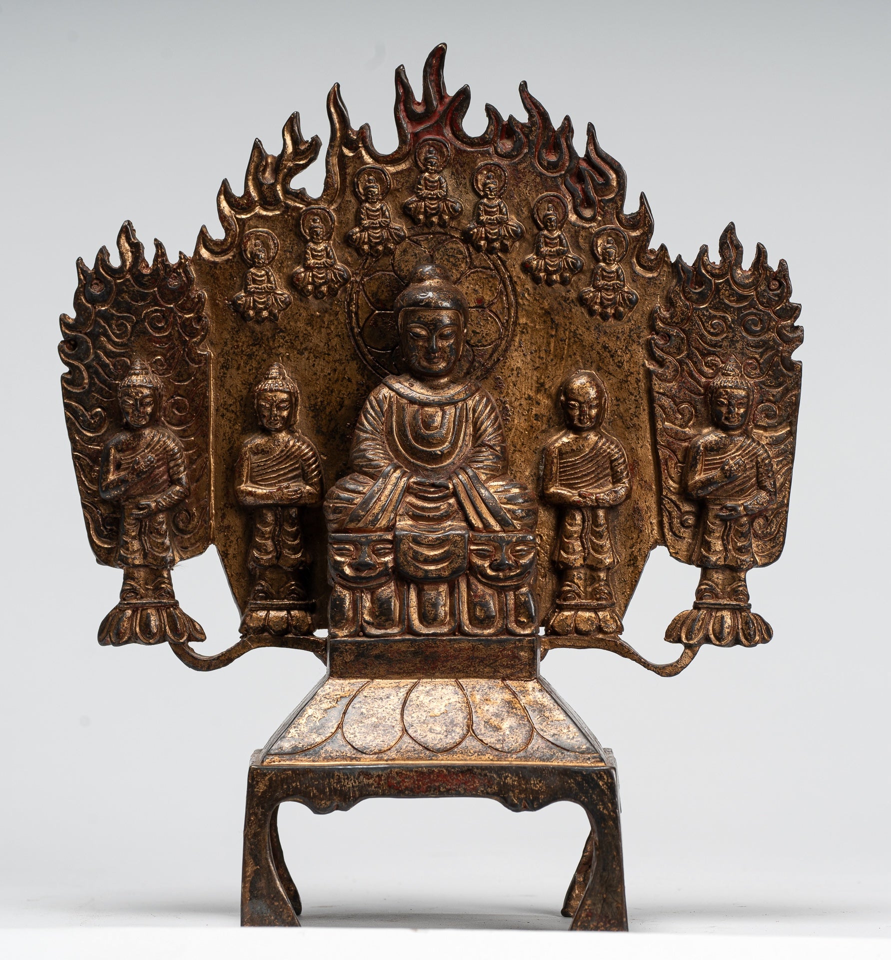 Japanese Buddha - Antique Japanese Style Meditation Amitabha Buddha Statue - 25cm/10"