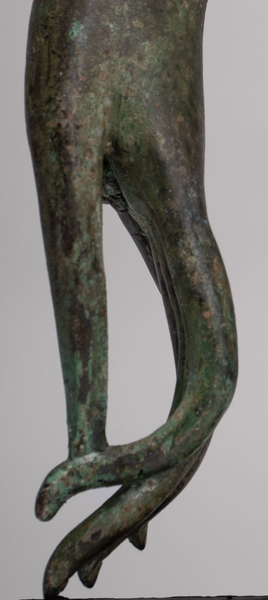 Mounted Antique Thai Style Southeast Asia Bronze Thai Teaching Hand - 30cm/12"