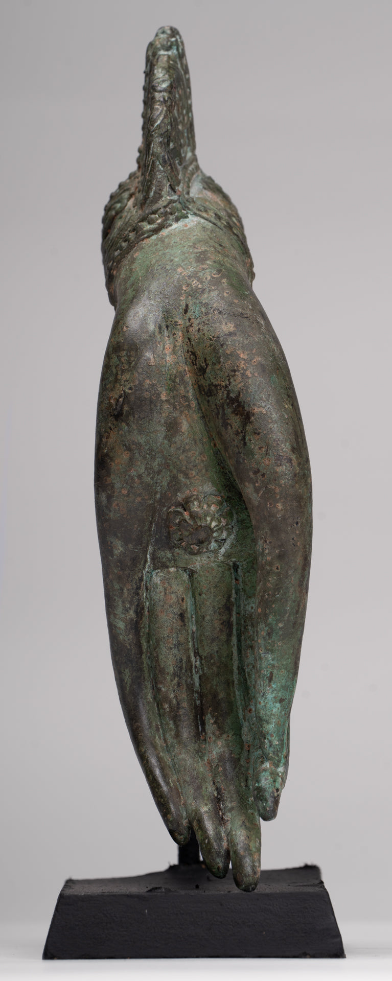 Mounted Antique Thai Style Southeast Asia Bronze Thai Teaching Hand - 30cm/12"