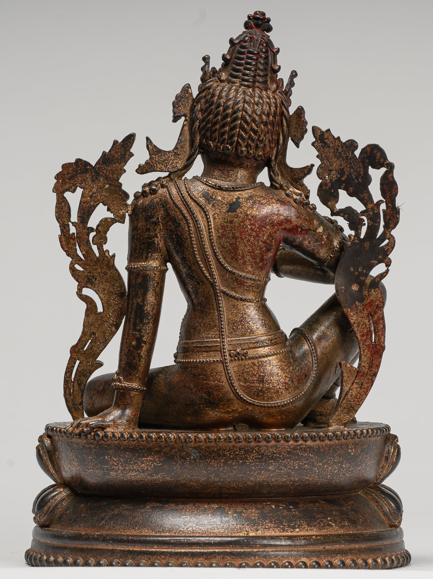 Bodhisattva Statue - Masterpiece Antique Tibetan Style Avalokiteshvara Bodhisattva Statue - 25cm/10"