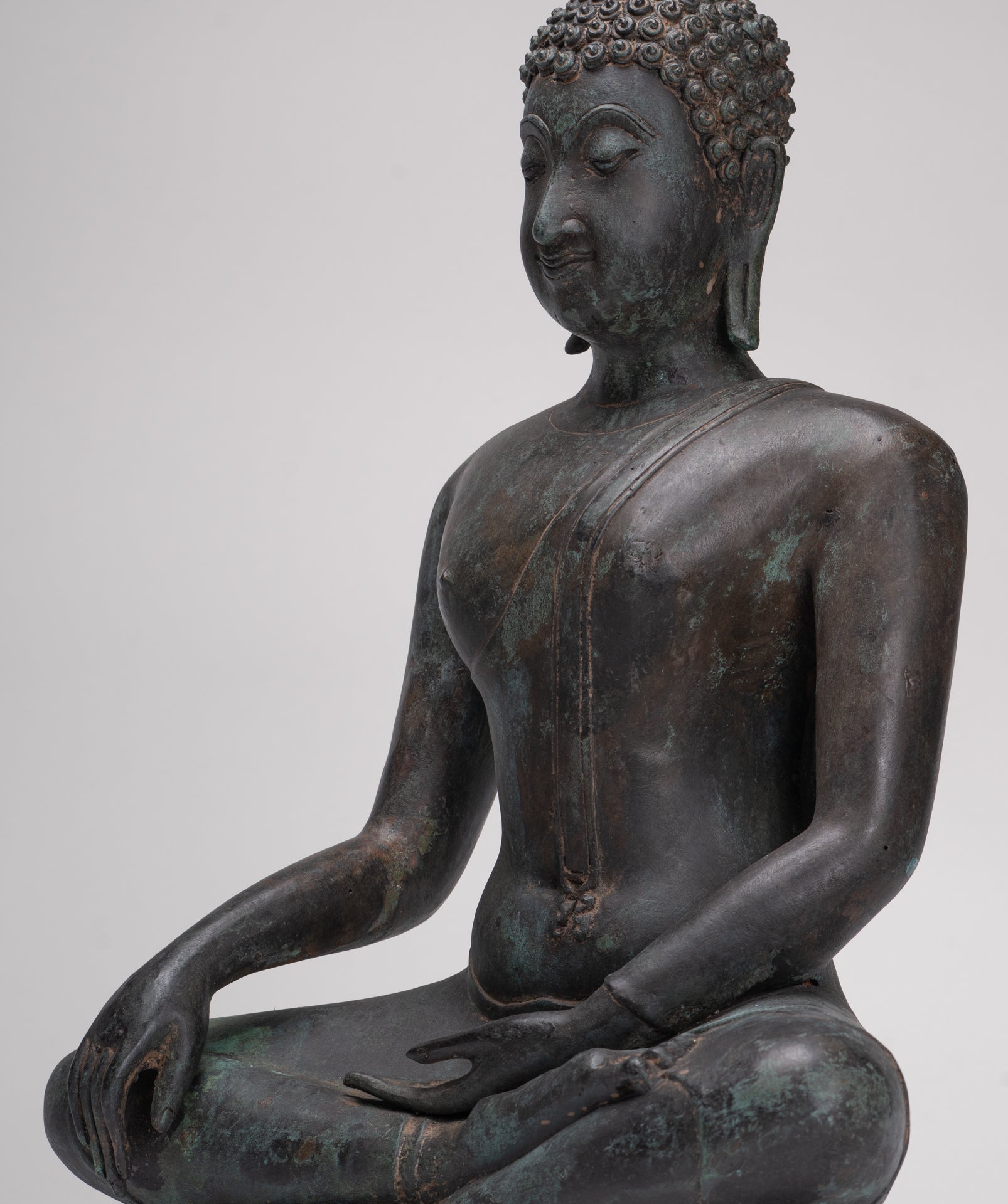 Buddha Statue - Antique Thai Style Sukhothai Enlightenment Buddha Statue - 54cm/22"