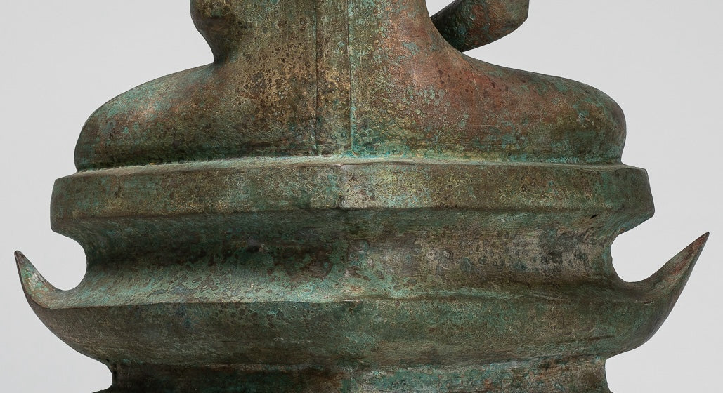 Buddha Statue - Large Antique Laos Style Meditation Buddha Statue - 71cm/28"