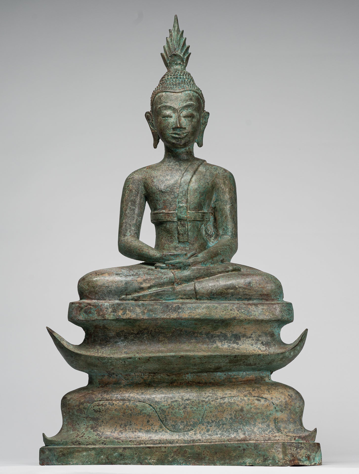 Buddha Statue - Large Antique Laos Style Meditation Buddha Statue - 71cm/28"