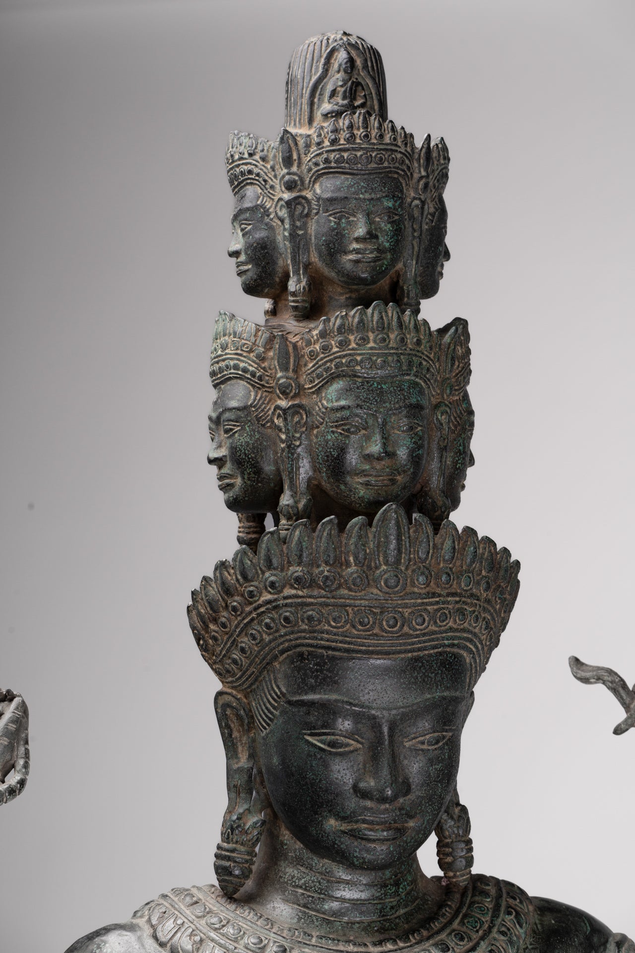 Deity Statue - Antique Khmer Style Bayon Prajnaparamita Statue / Goddess - 115cm/46"