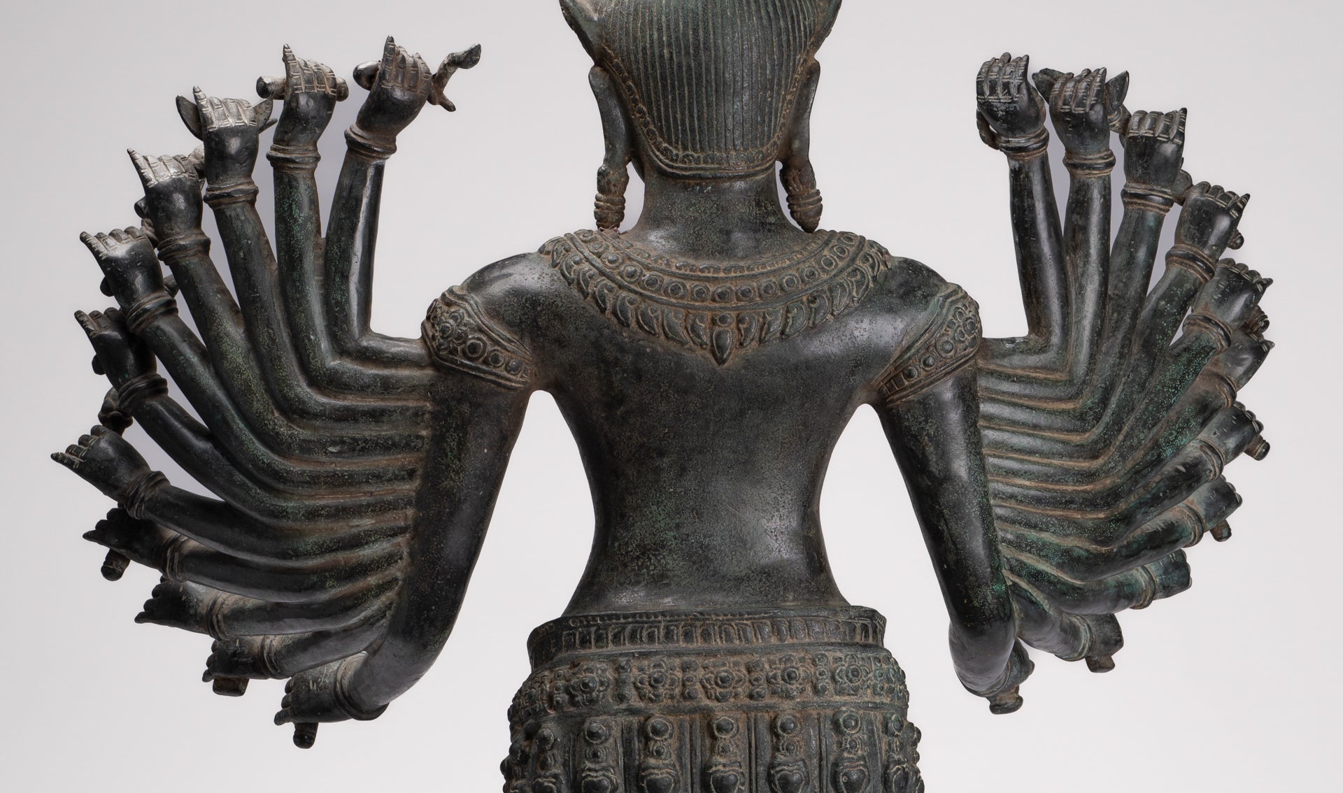 Deity Statue - Antique Khmer Style Bayon Prajnaparamita Statue / Goddess - 115cm/46"