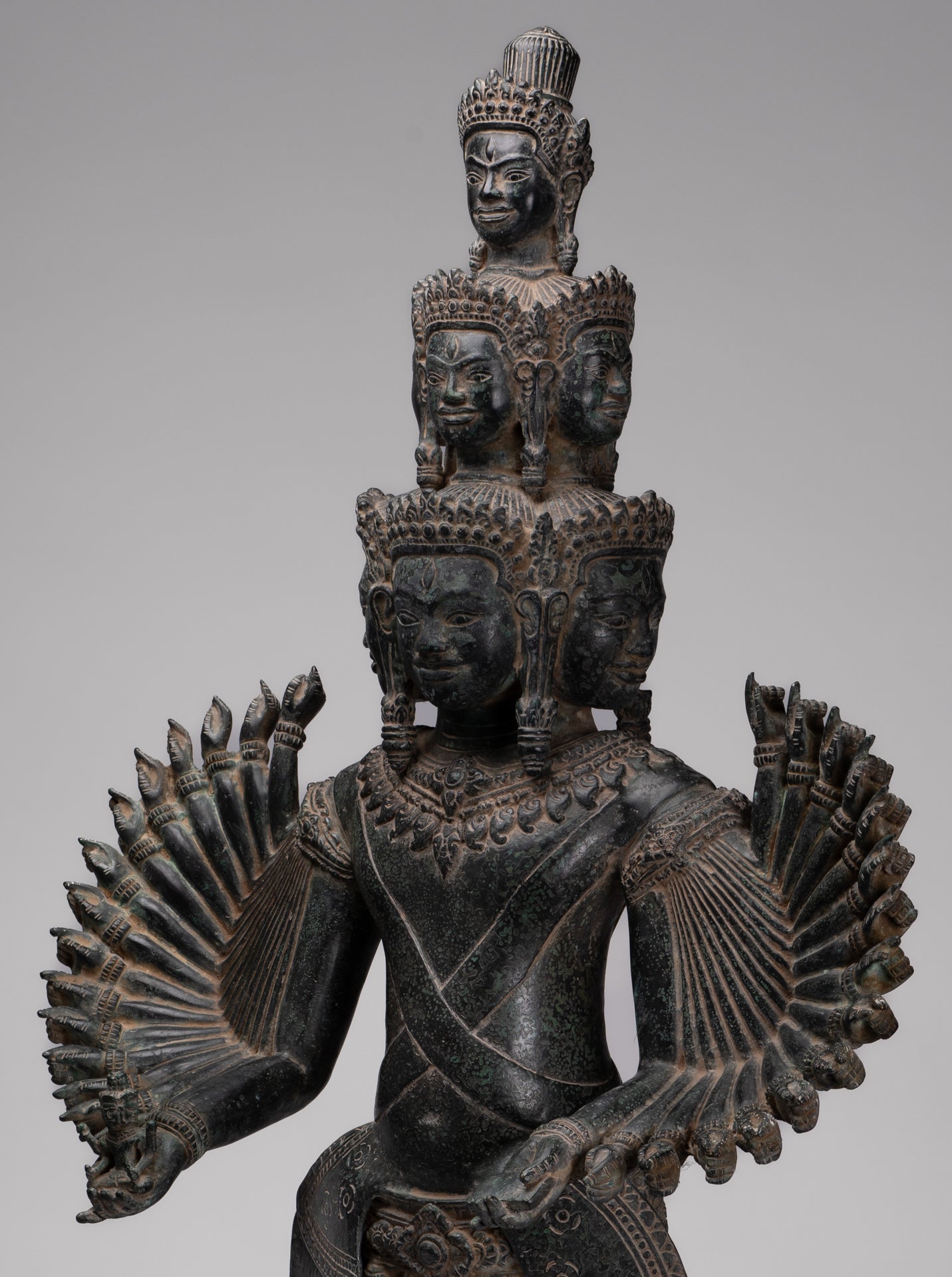 Deity Statue - Antique Khmer Style Angkor Wat Prajnaparamita Statue / Goddess - 110cm/44"