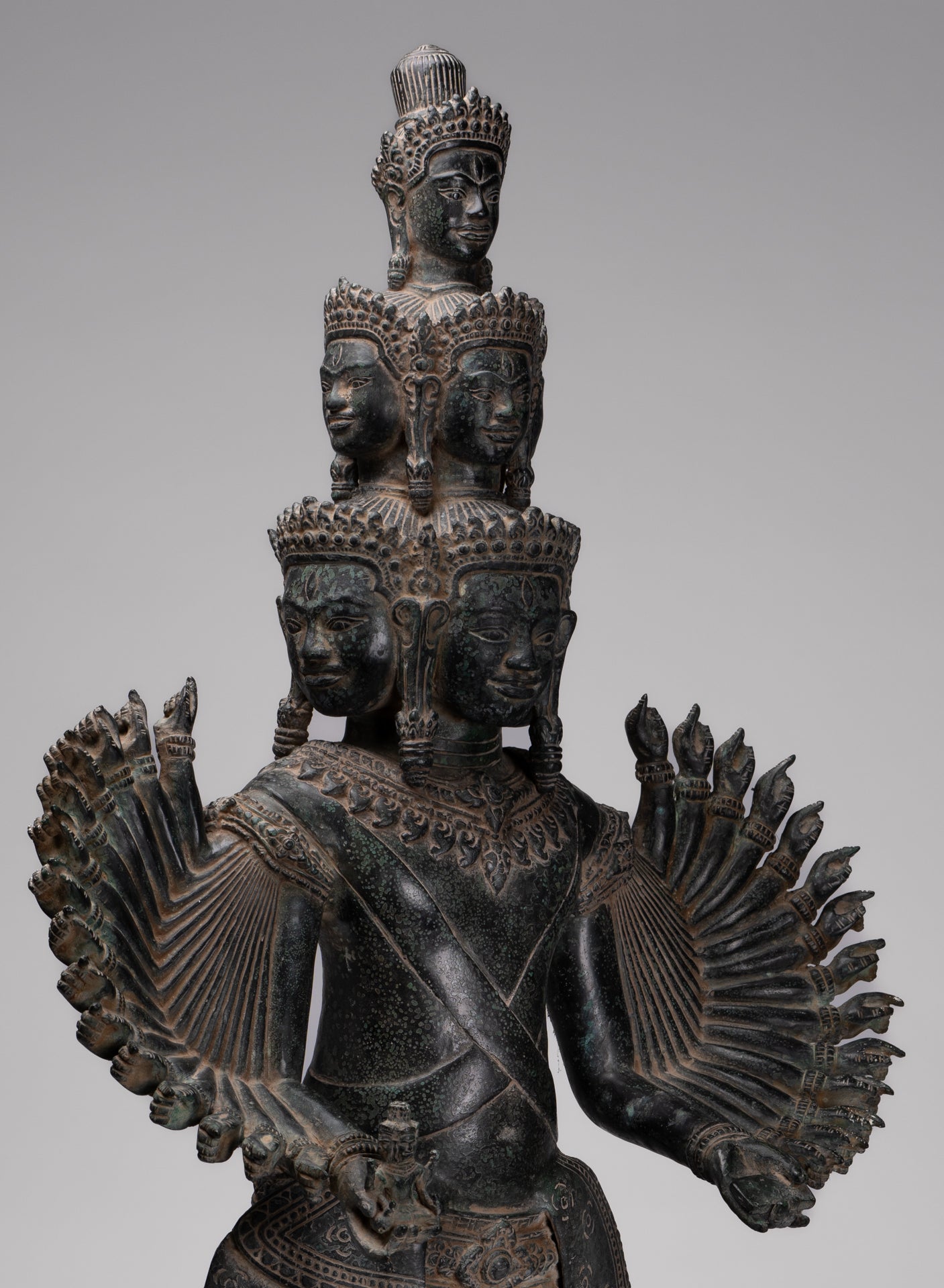 Deity Statue - Antique Khmer Style Angkor Wat Prajnaparamita Statue / Goddess - 110cm/44"