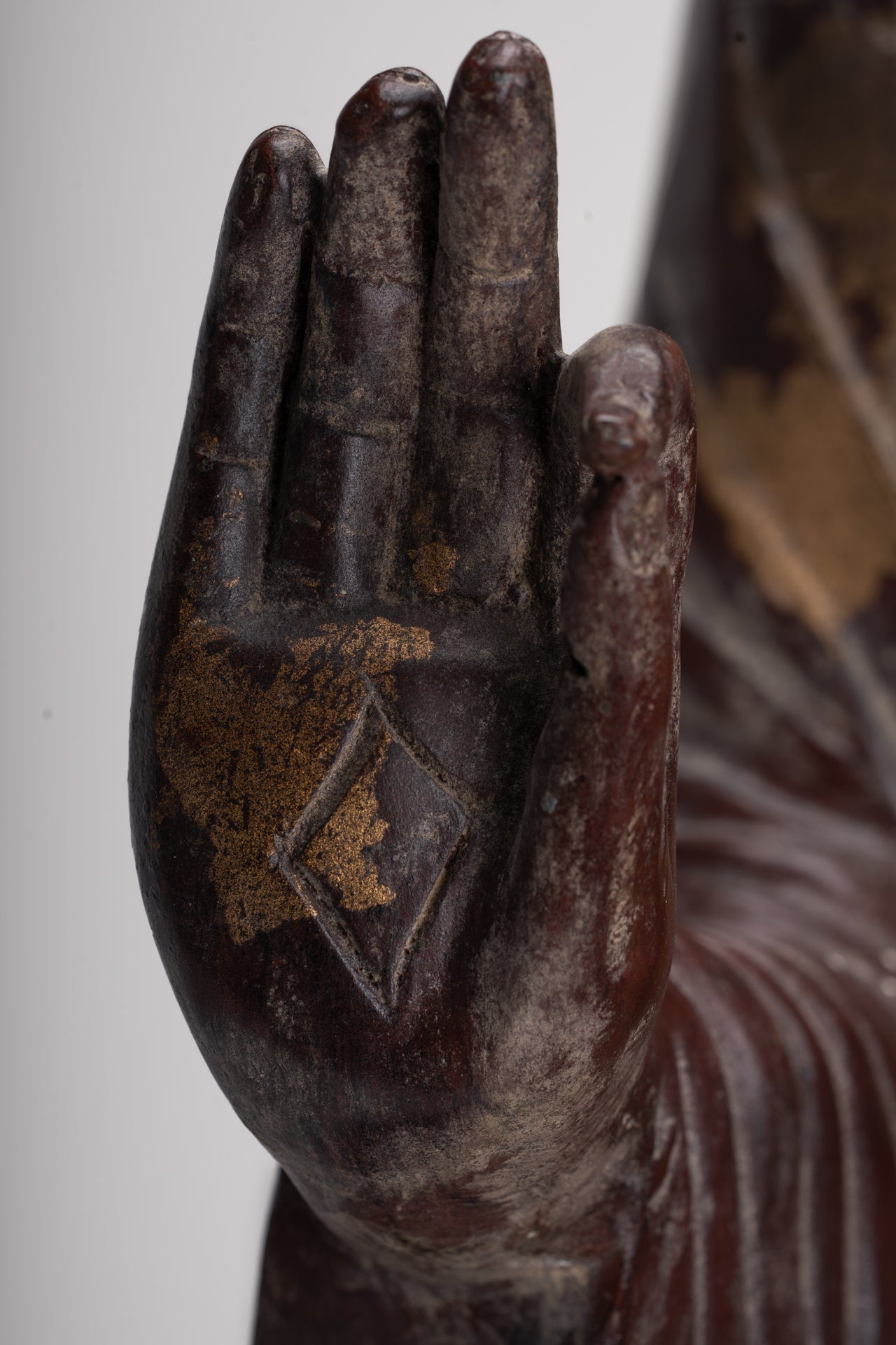 Masterpiece Buddha Statue - Antique Tibet Style Seated Teaching Buddha Statue - 88cm/35"