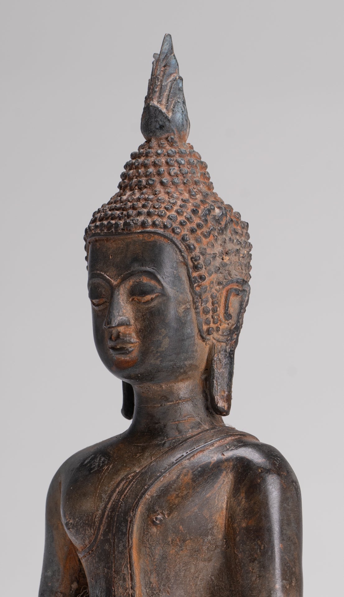 Buddha Statue - Antique Sukhothai Style Thai Enlightenment Buddha Statue - 23.5cm/9"
