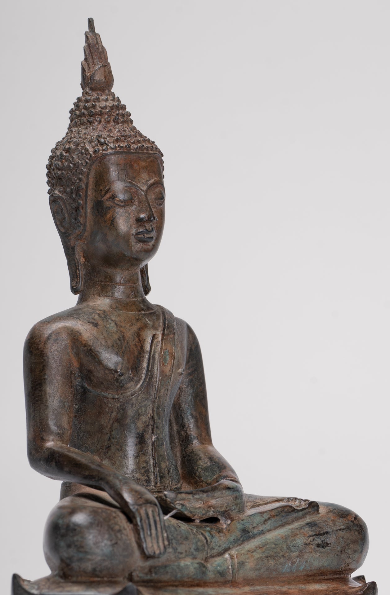 Buddha Statue - Antique Sukhothai Style Thai Enlightenment Buddha Statue - 24cm/10"