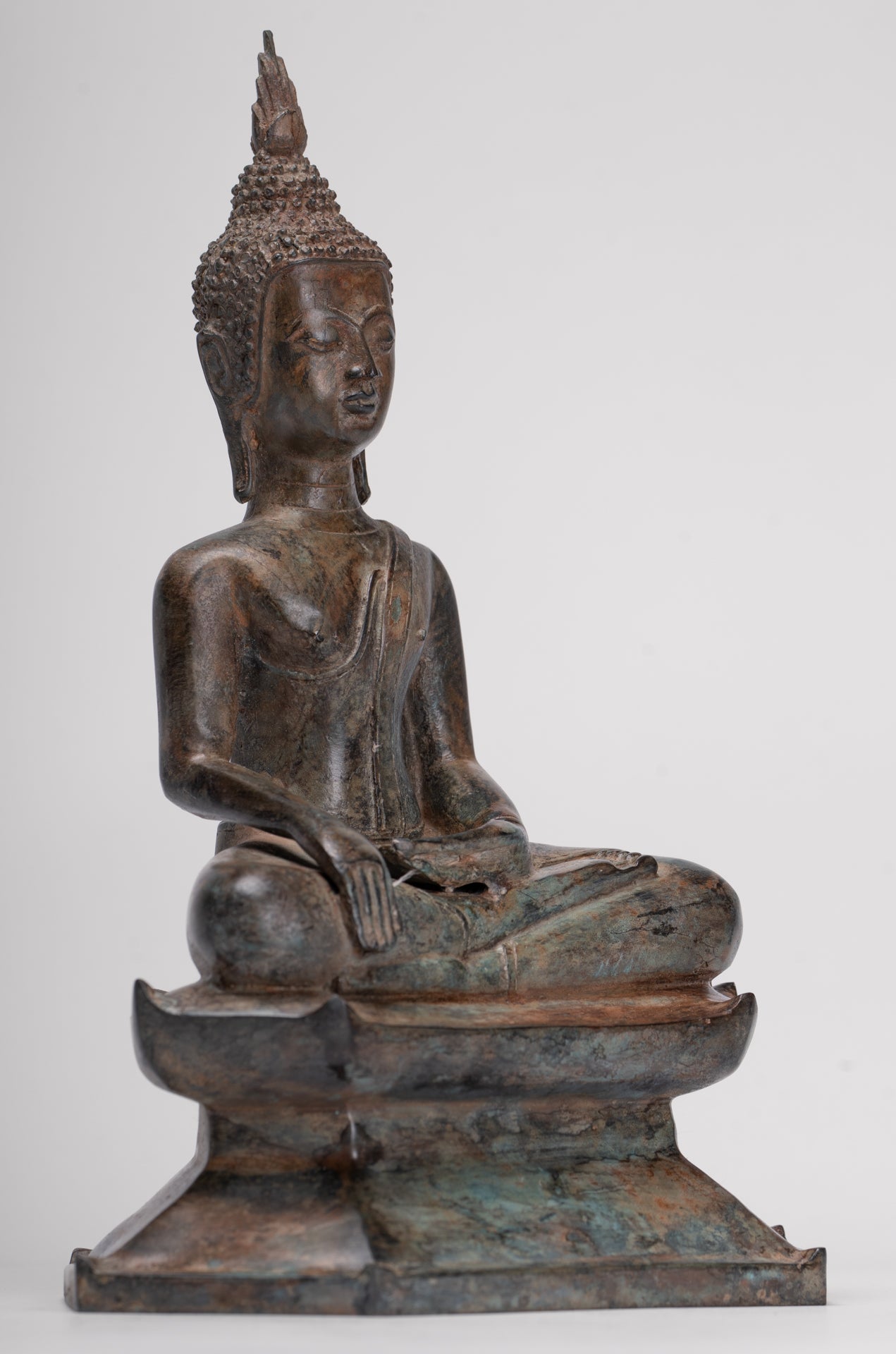 Buddha Statue - Antique Sukhothai Style Thai Enlightenment Buddha Statue - 24cm/10"