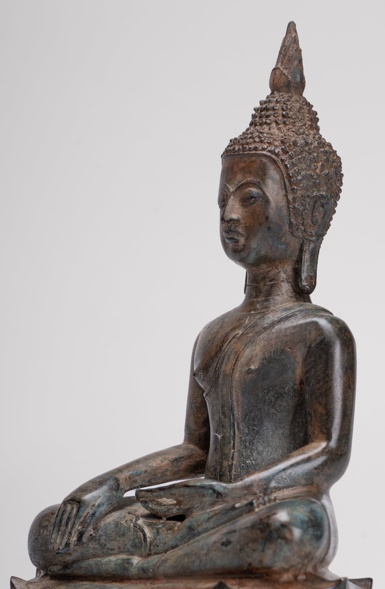 Buddha Statue - Antique Sukhothai Style Thai Enlightenment Buddha Statue - 24cm/10"