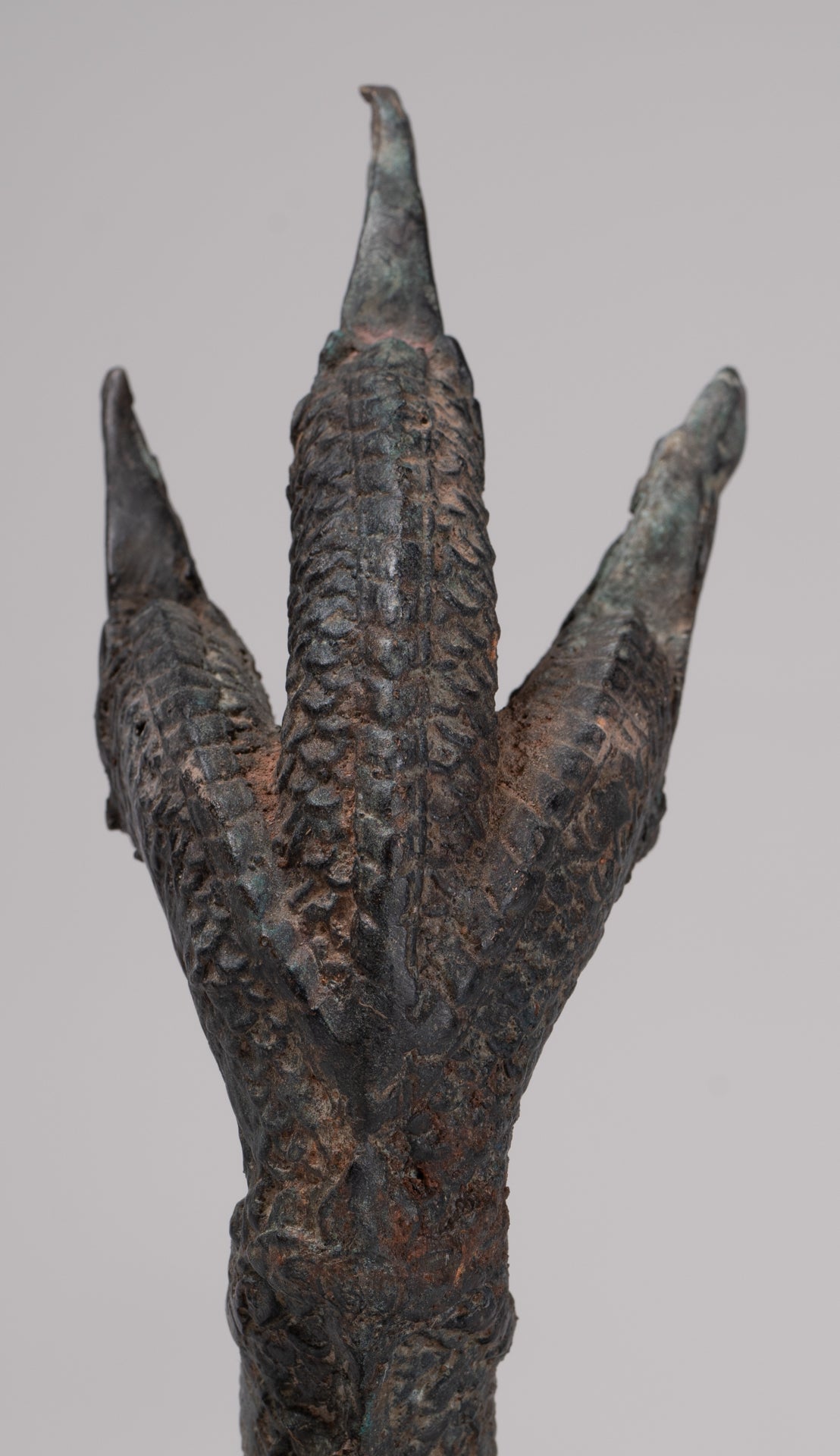 Antique Thai Style Bronze Three Head Protective Naga, Snake or Serpent Statue - 28cm/11"