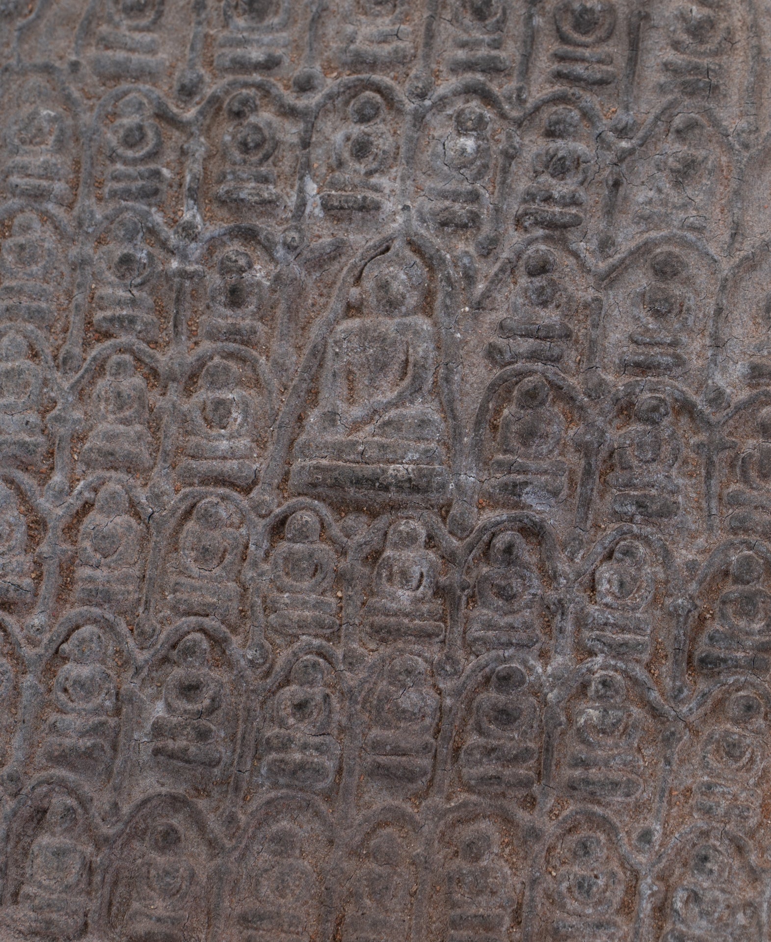 Votive Panel - Antique Thai Style Bronze Meditation Buddha Votive Panel - 15cm/6"