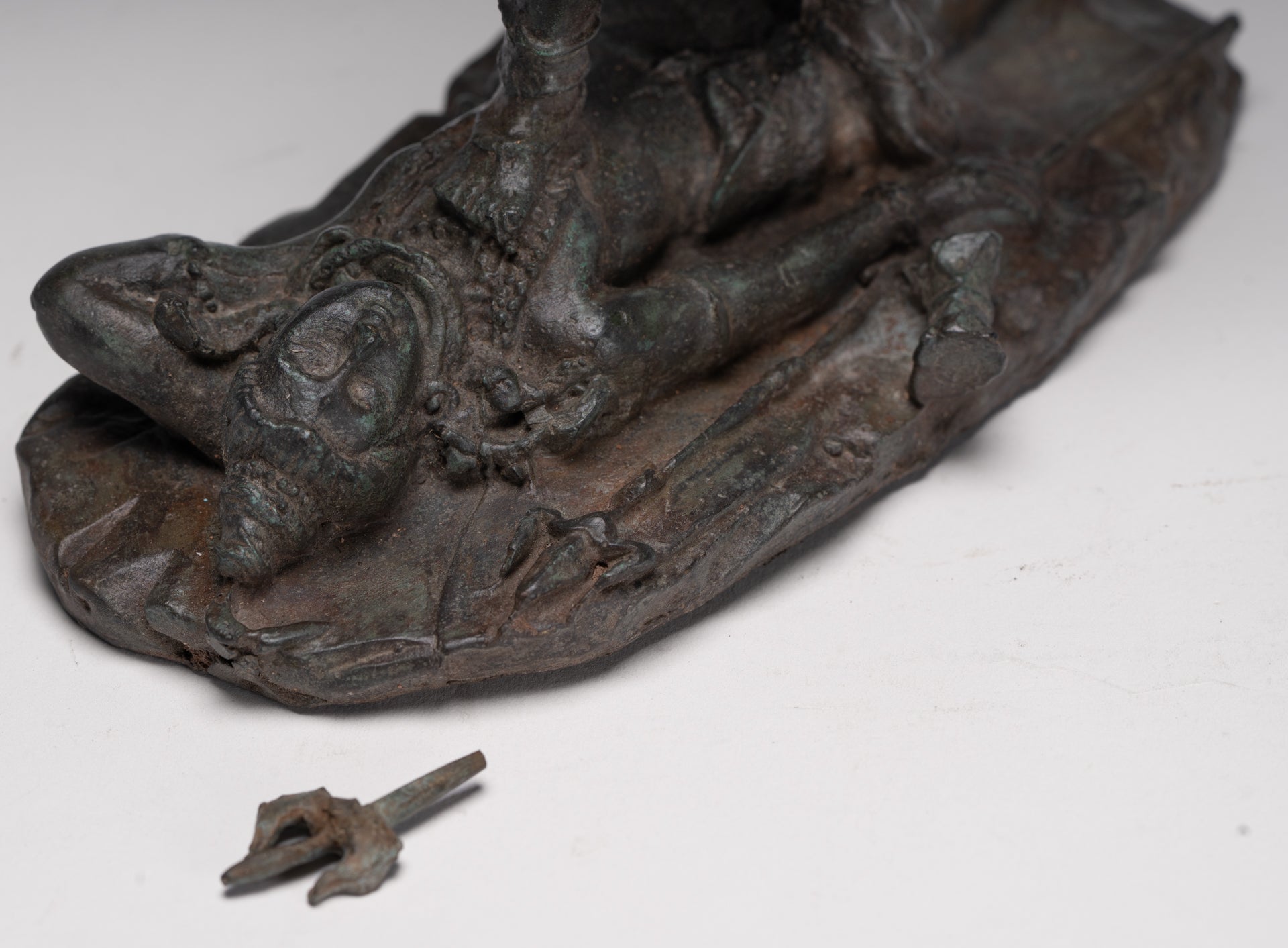 Kali Statue - Antique Indian Style Standing Bronze Kali or Mahakali Statue - 19cm/8"