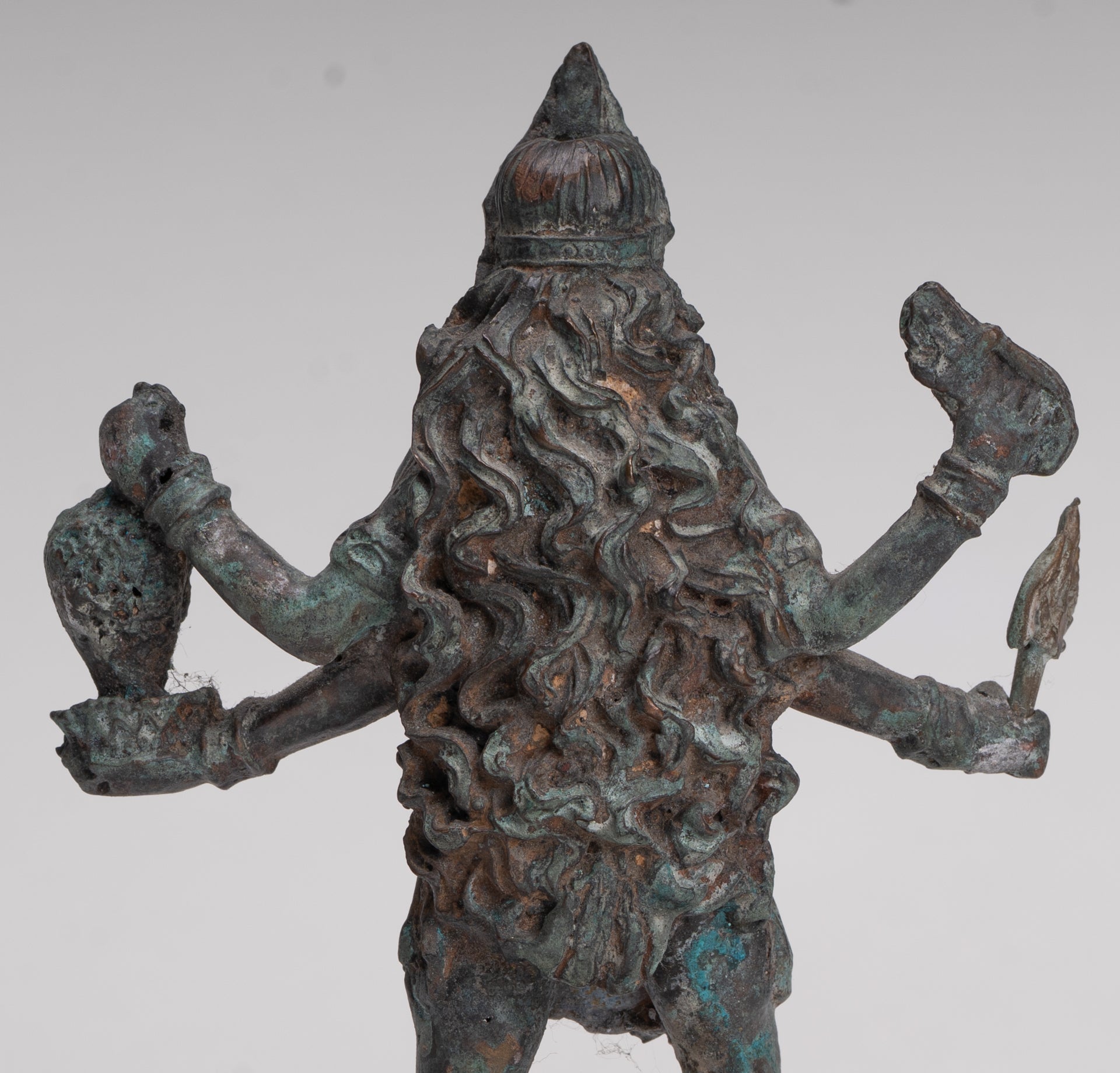 Kali Statue - Antique Indian Style Standing Bronze Kali or Mahakali Statue - 20cm/8"