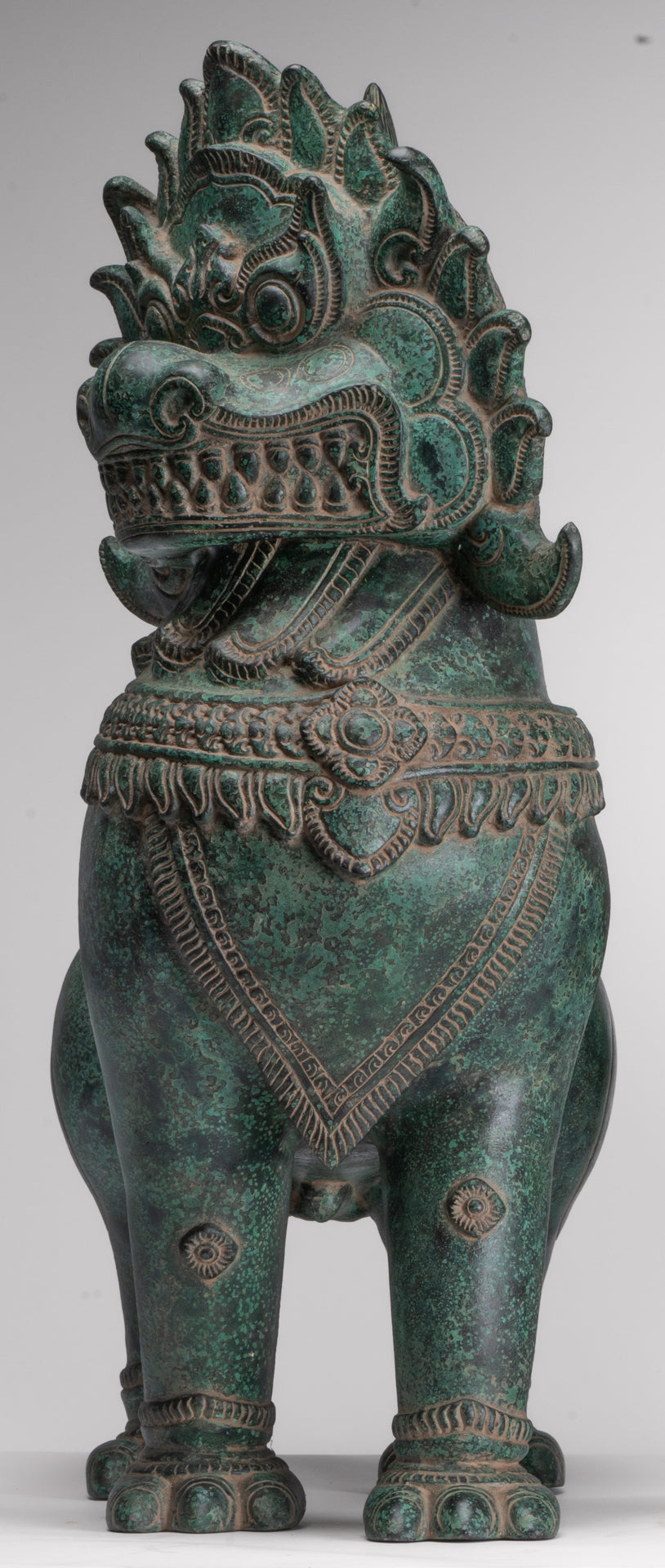 Antique Chinese Style Temple Guardian Lion Foo Dogs Imperial Lion - 66cm/26" (Pair)