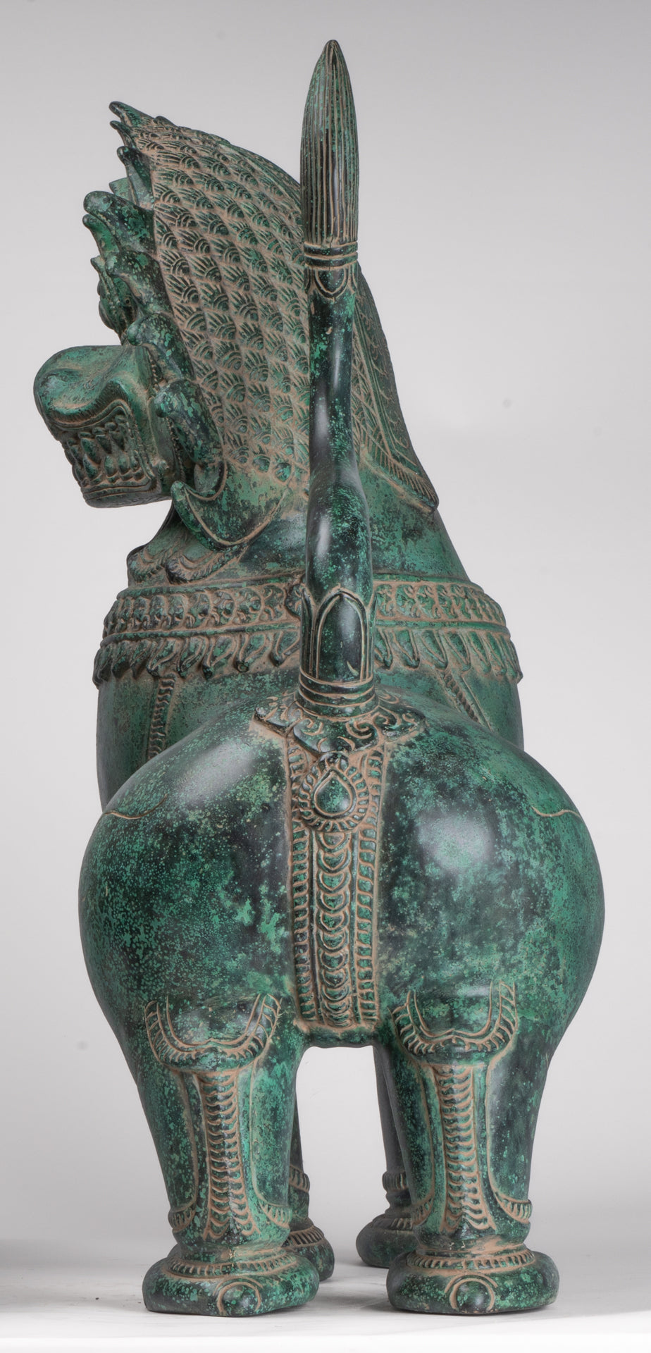 Antique Chinese Style Temple Guardian Lion Foo Dogs Imperial Lion - 66cm/26" (Pair)