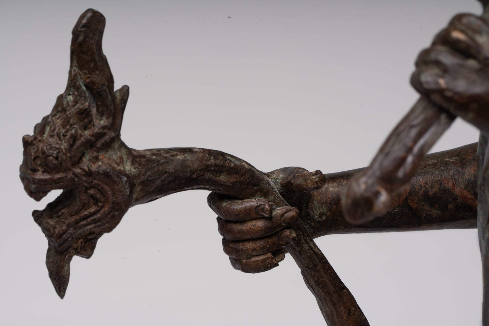 Monk - Antique Thai Style Bronze Dvaravati Sīvali Devotee / Disciple of Buddha Statue - 71cm/28"