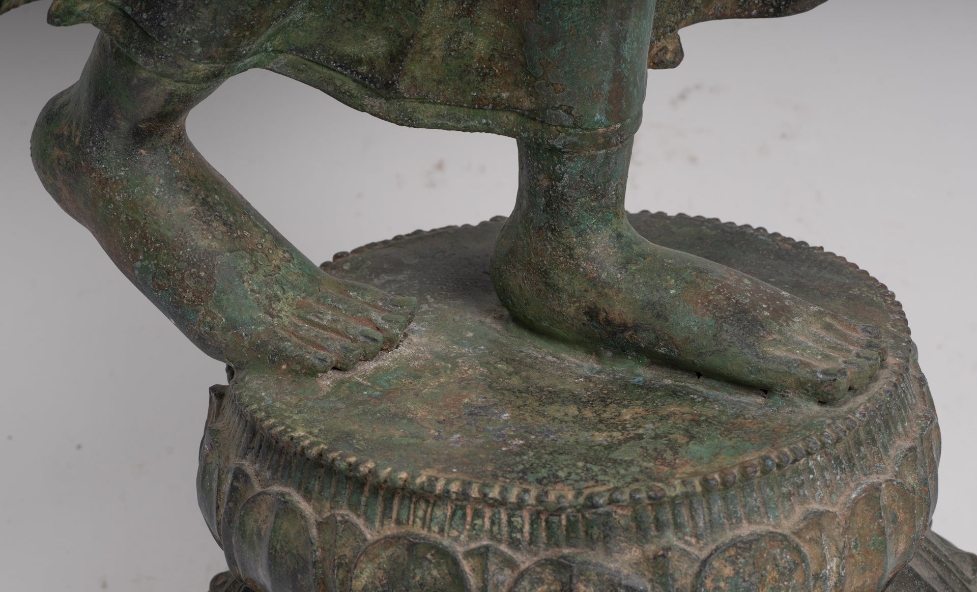 Large Antique Thai Style Sukhothai Bronze Teaching Walking Buddha Statue - 147cm/59"