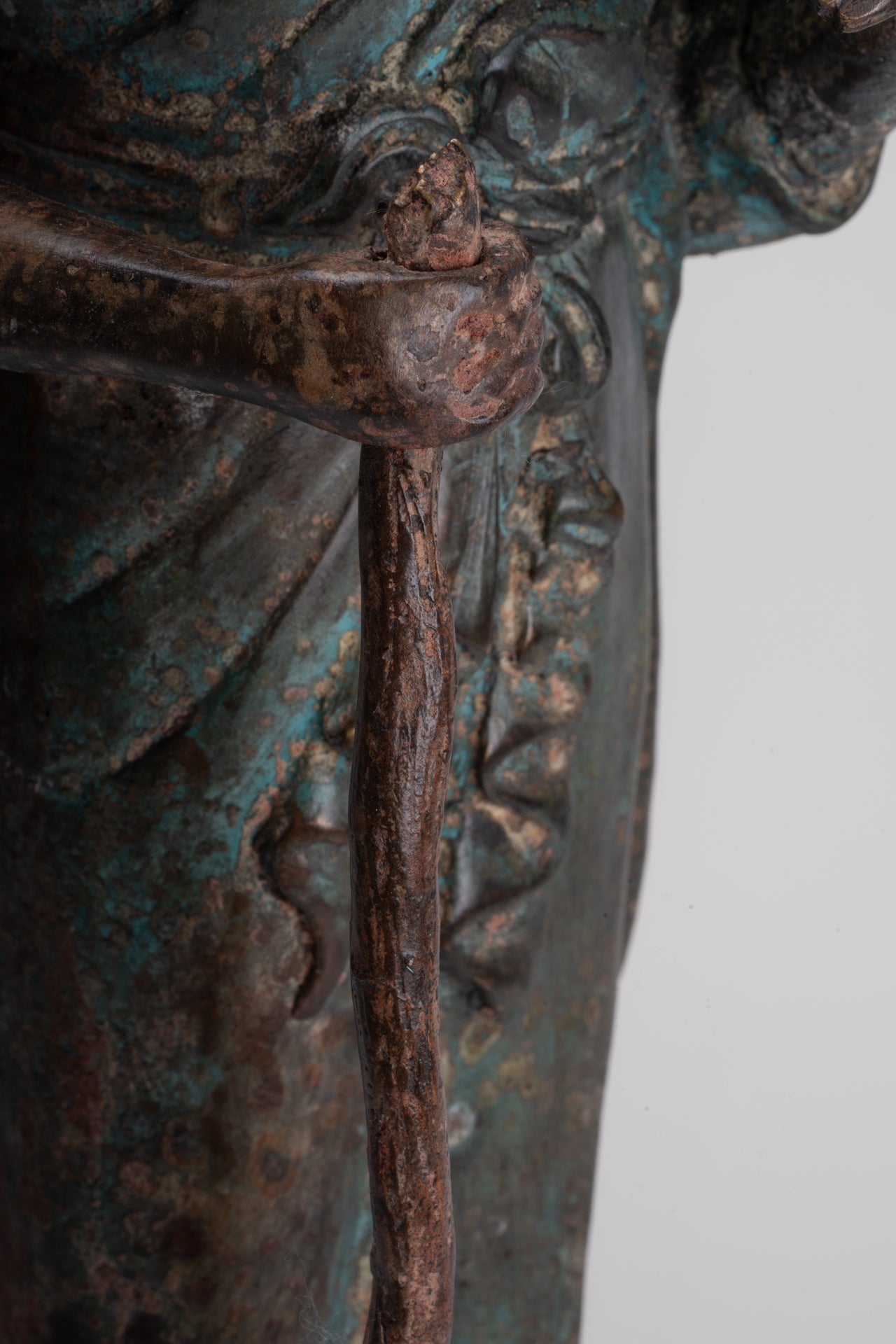 Monje - Antique Thai Style Bronze Dvaravati Sīvali Devotee / Disciple of Buddha Statue - 57cm / 23 "