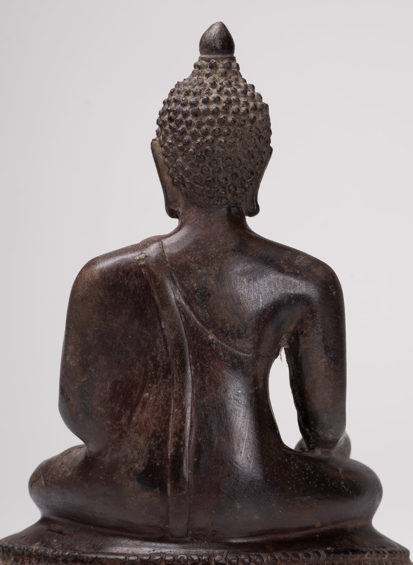 Buddha Statue - Antique Thai Style Bronze Chiang Saen Enlightenment Buddha Statue - 24cm/10"