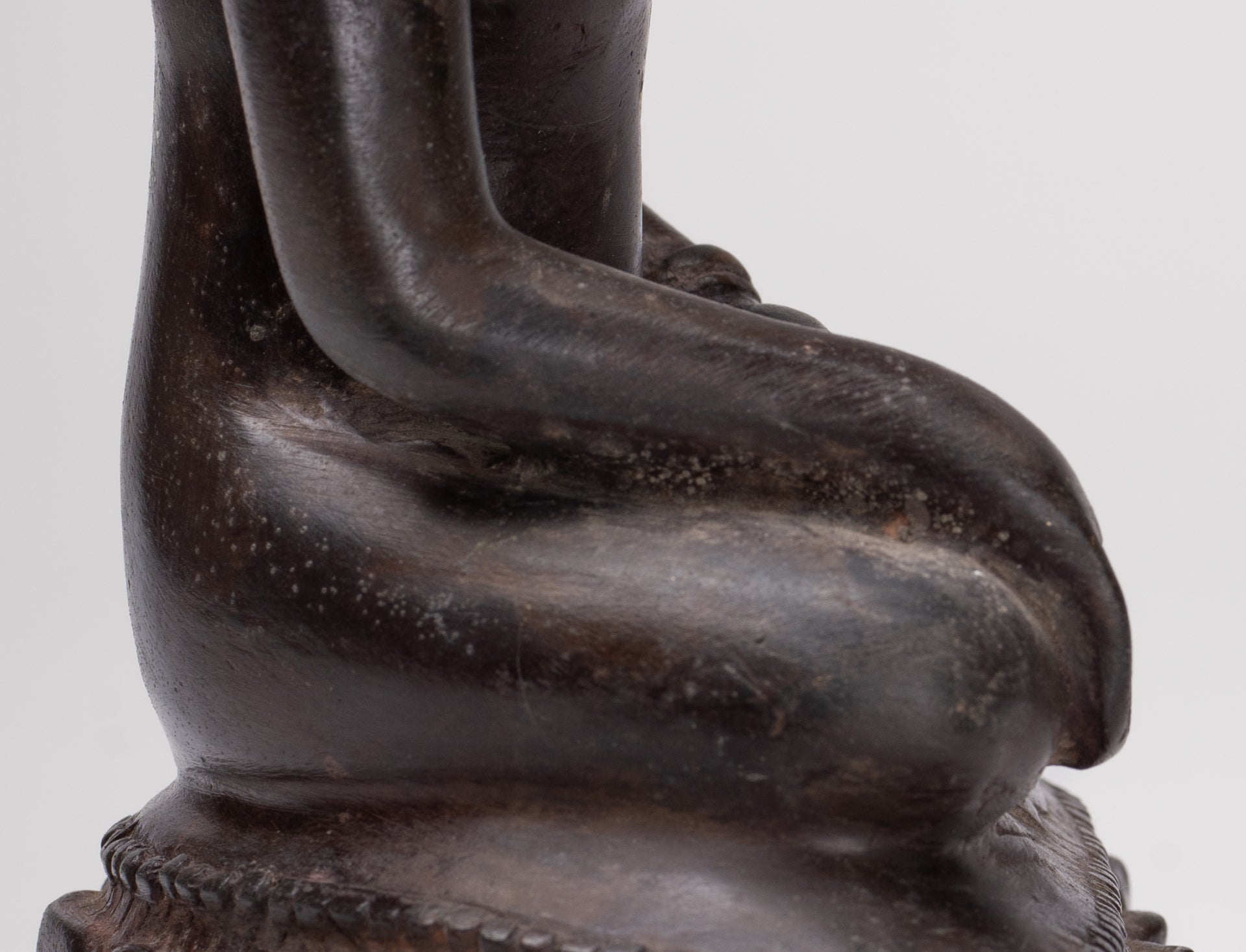 Buddha Statue - Antique Thai Style Bronze Chiang Saen Enlightenment Buddha Statue - 24cm/10"