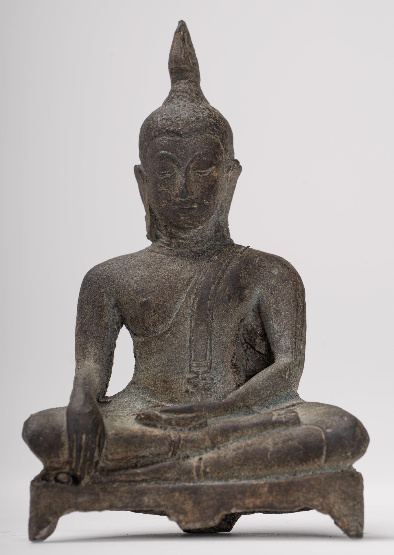Buddha Statue - Antique Sukhothai Style Thai Enlightenment Buddha Statue - 11cm/4"