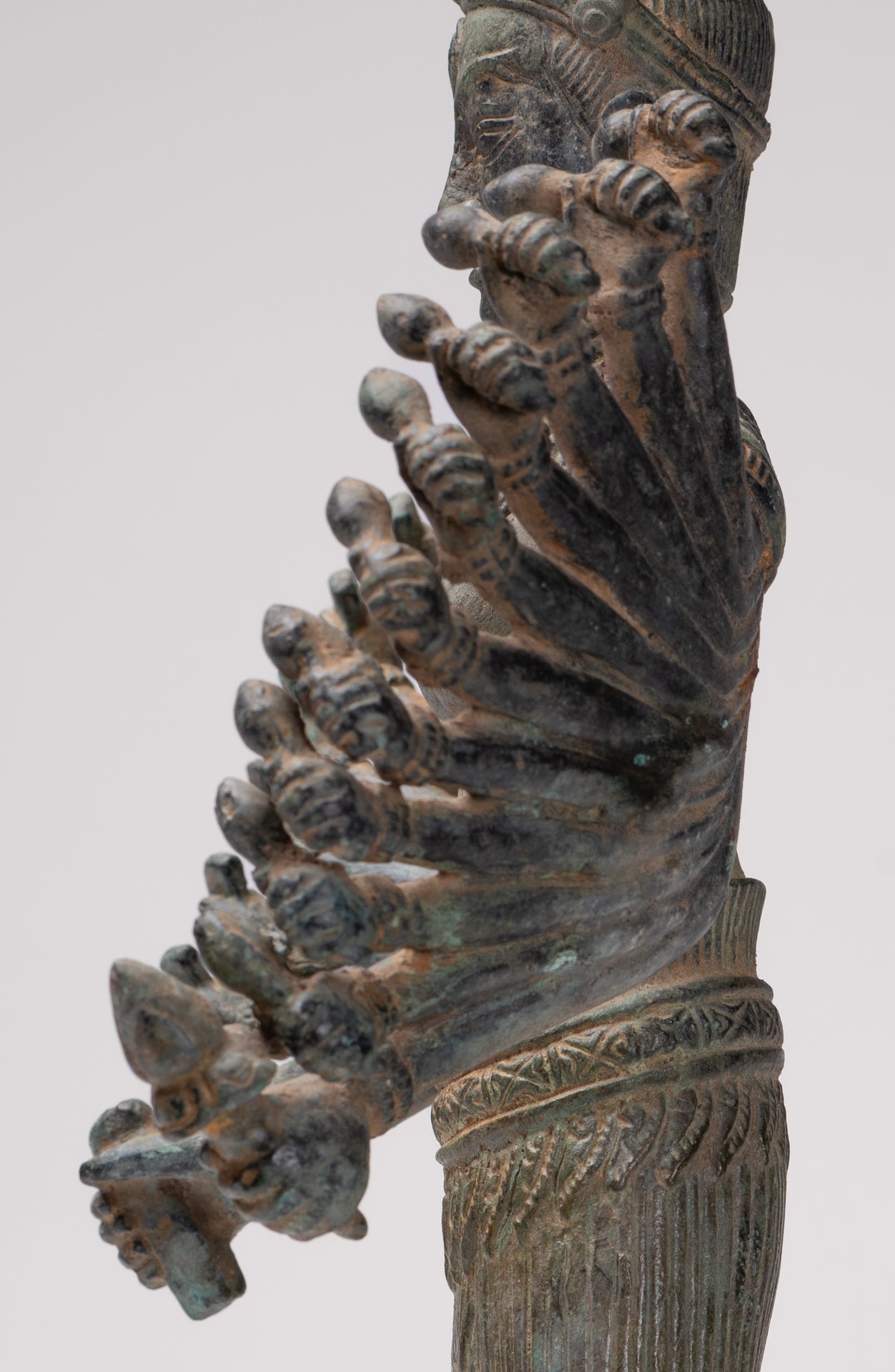 Deity Statue - Antique Khmer Style Bayon Prajnaparamita Statue / Goddess - 36cm/14"