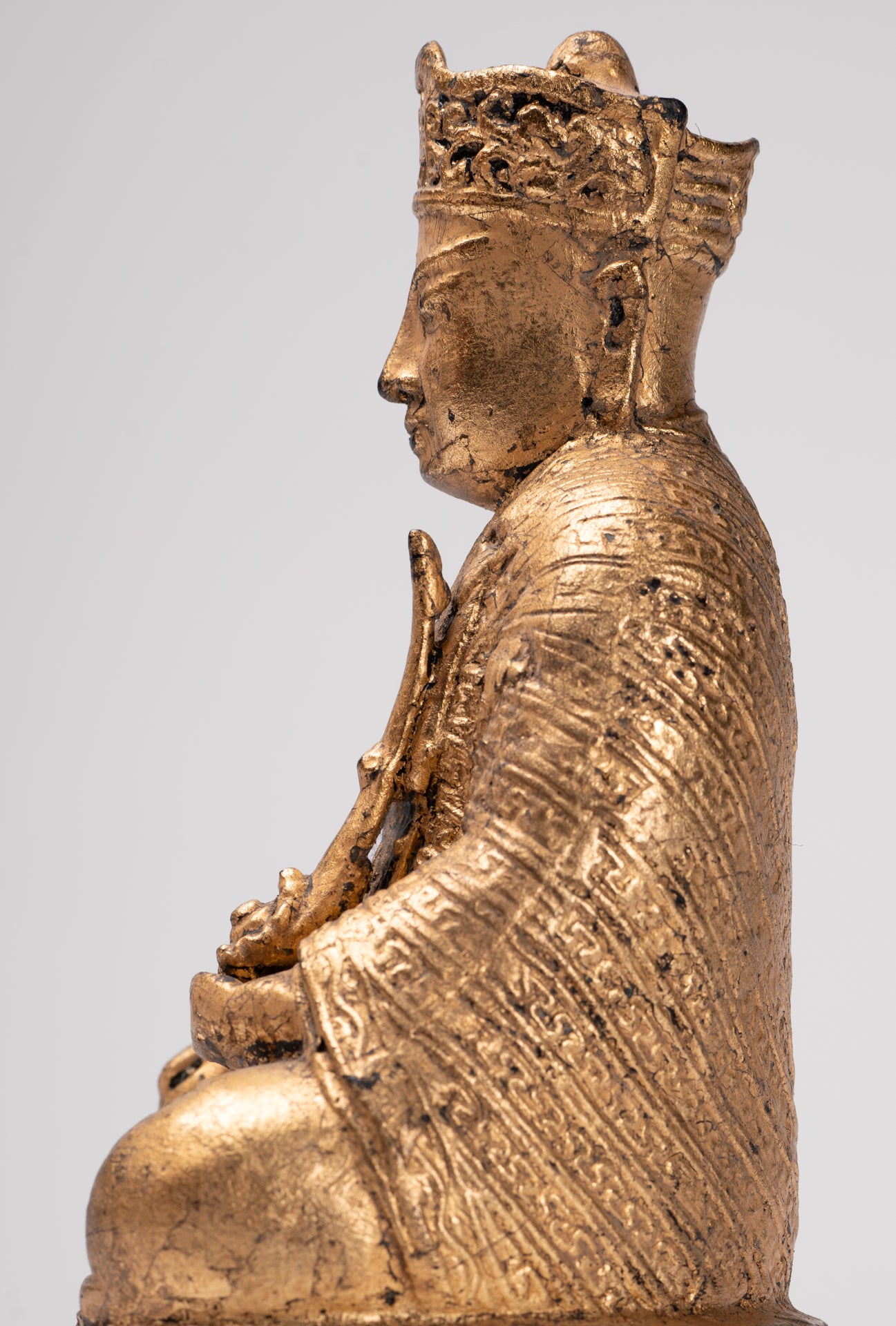 Monk Statue - Antique Chinese Style Tai Hong Zuo Shi Chinese Monk Statue - 23cm/9"