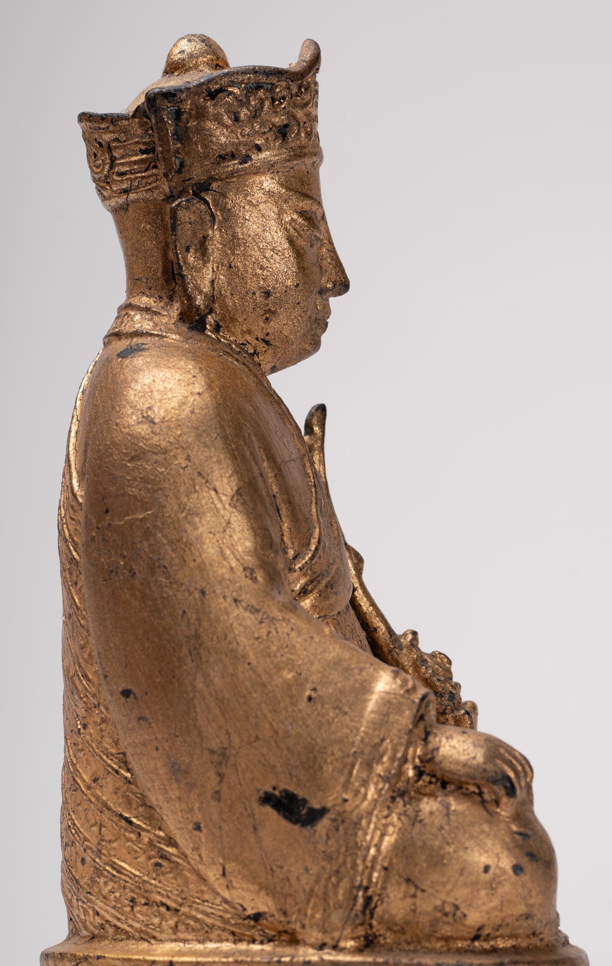 Monk Statue - Antique Chinese Style Tai Hong Zuo Shi Chinese Monk Statue - 23cm/9"