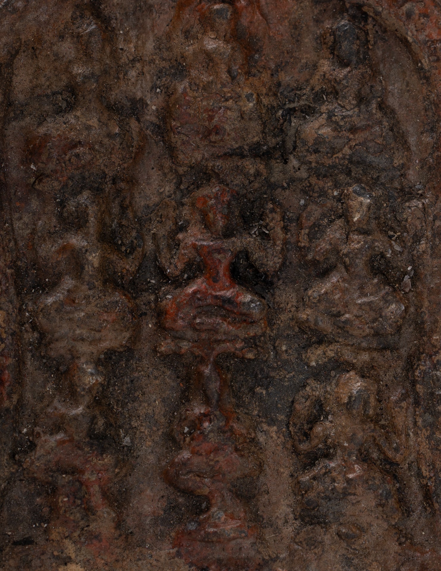 Votivtafel – Vishnu-Votivtafel aus Bronze im antiken Khmer-Stil – 8 cm.