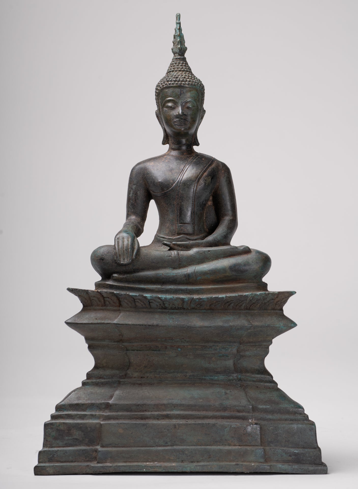Buddha Statue - Antique Sukhothai Style Thai Enlightenment Buddha Statue - 31cm/12"