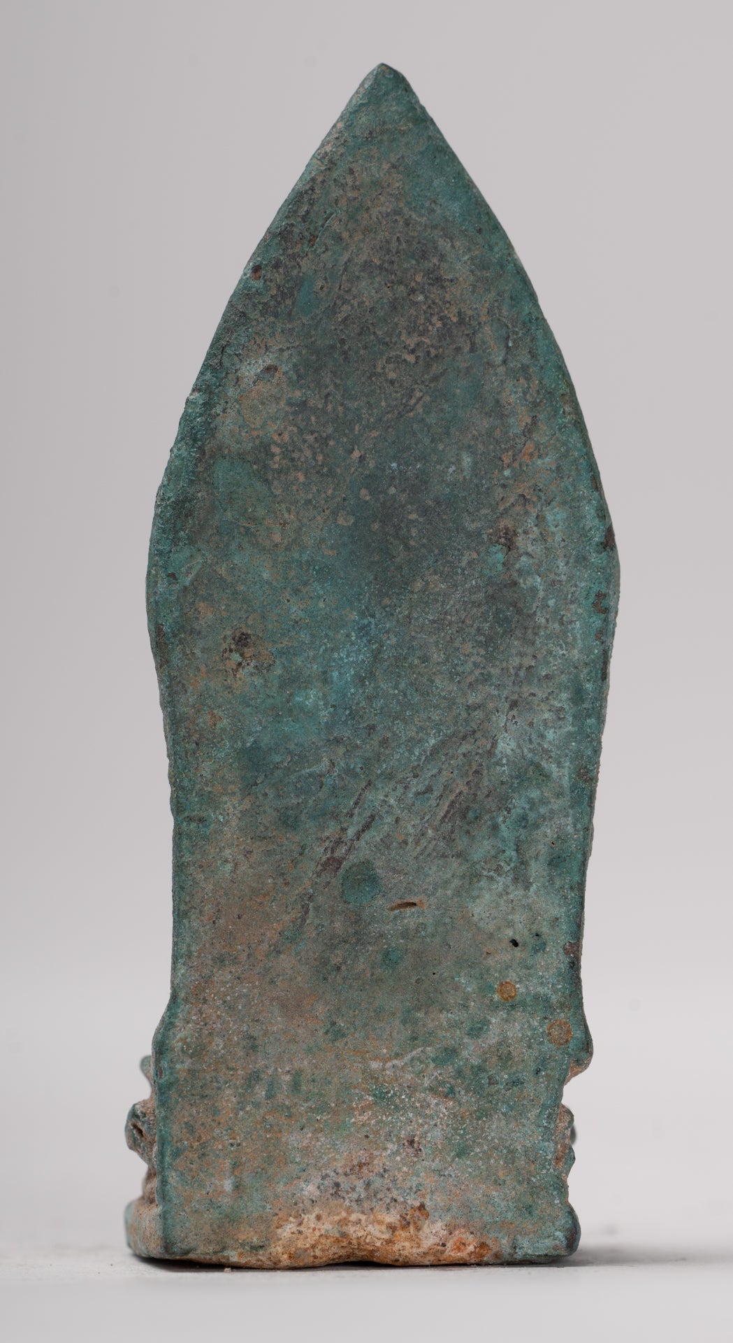 Vishnu Statue - Antique Khmer Style Bronze Seated 'Hear No Evil' Statue - 7.5cm / 3"