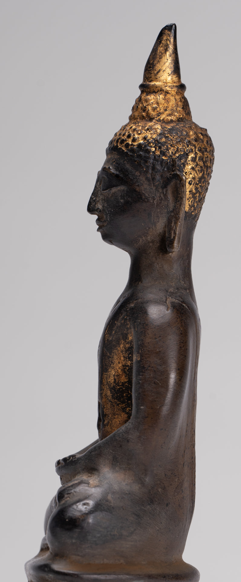 Buddha Statue - Large Antique Laos Style Meditation Buddha Statue - 21cm/8"