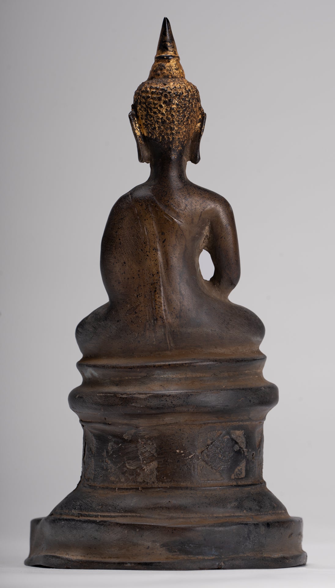 Buddha Statue - Large Antique Laos Style Meditation Buddha Statue - 21cm/8"