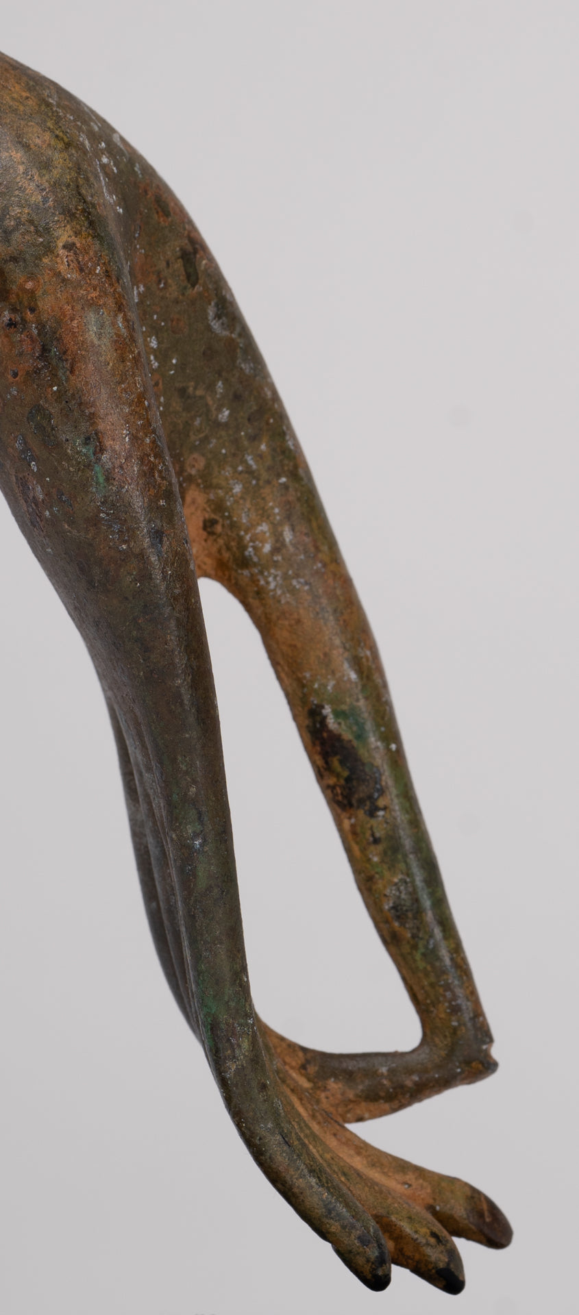 Mounted Antique Thai Style Southeast Asia Bronze Thai Teaching Hand - 19cm/8"