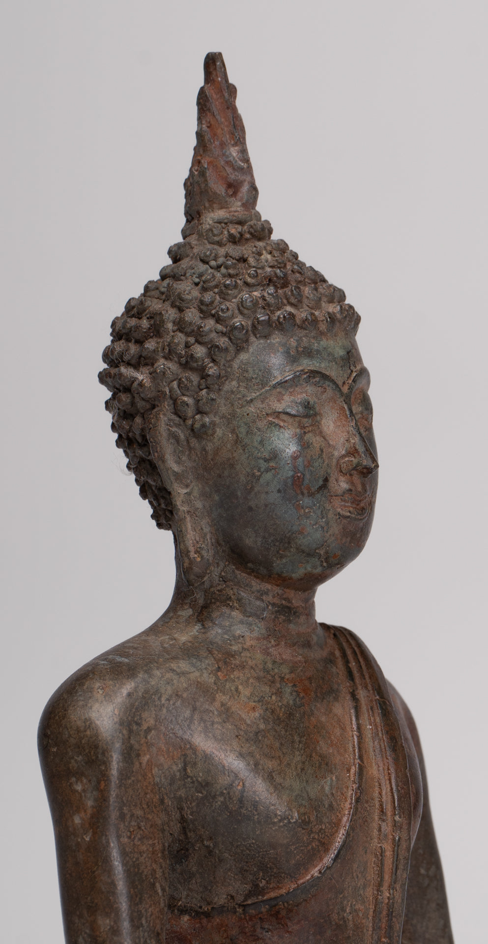 Buddha Statue - Antique Sukhothai Style Thai Enlightenment Buddha Statue - 18cm/7"