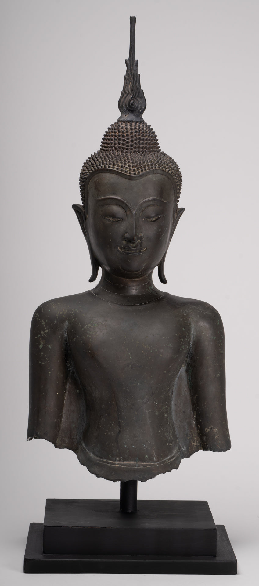 Buddha Statue - Antique U Thong Style Bronze Enlightenment Buddha Torso - 65cm/26"