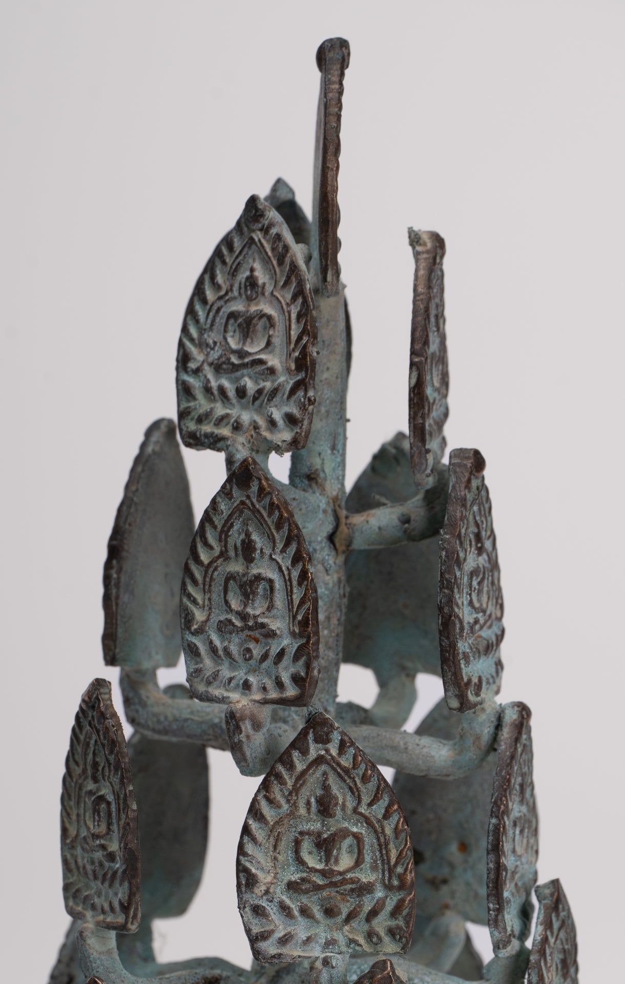 Buddha Sculpture - Antique Thai Style Bronze Seated Meditation Buddha Statues - 18cm/7"