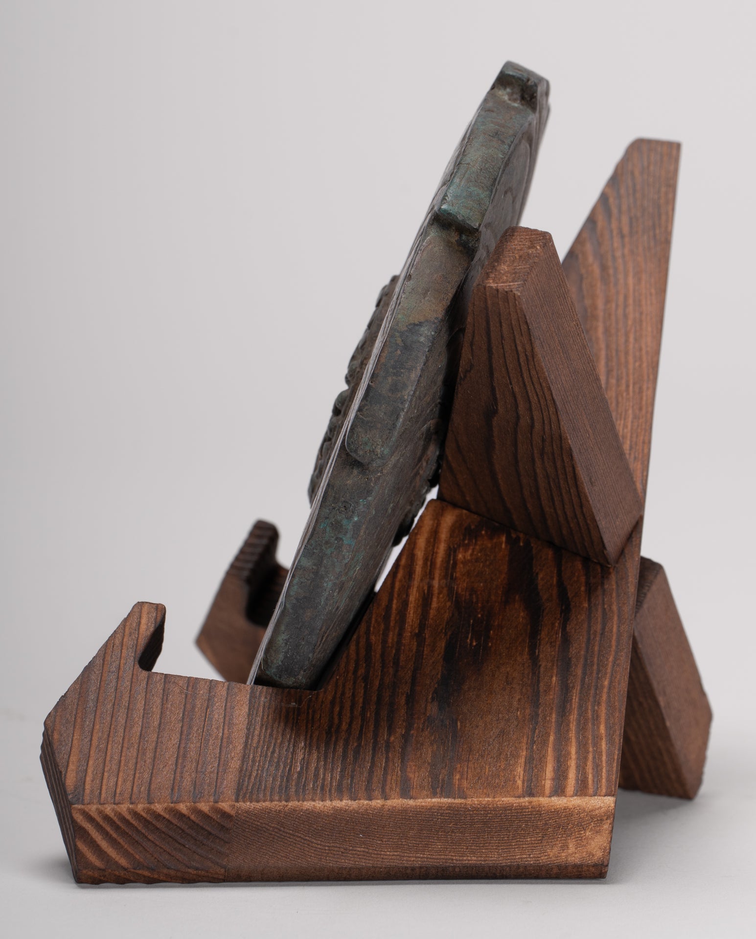 Discus - Antique Khmer Style Bronze Vishnu Discus or Chakra - 15cm/6"