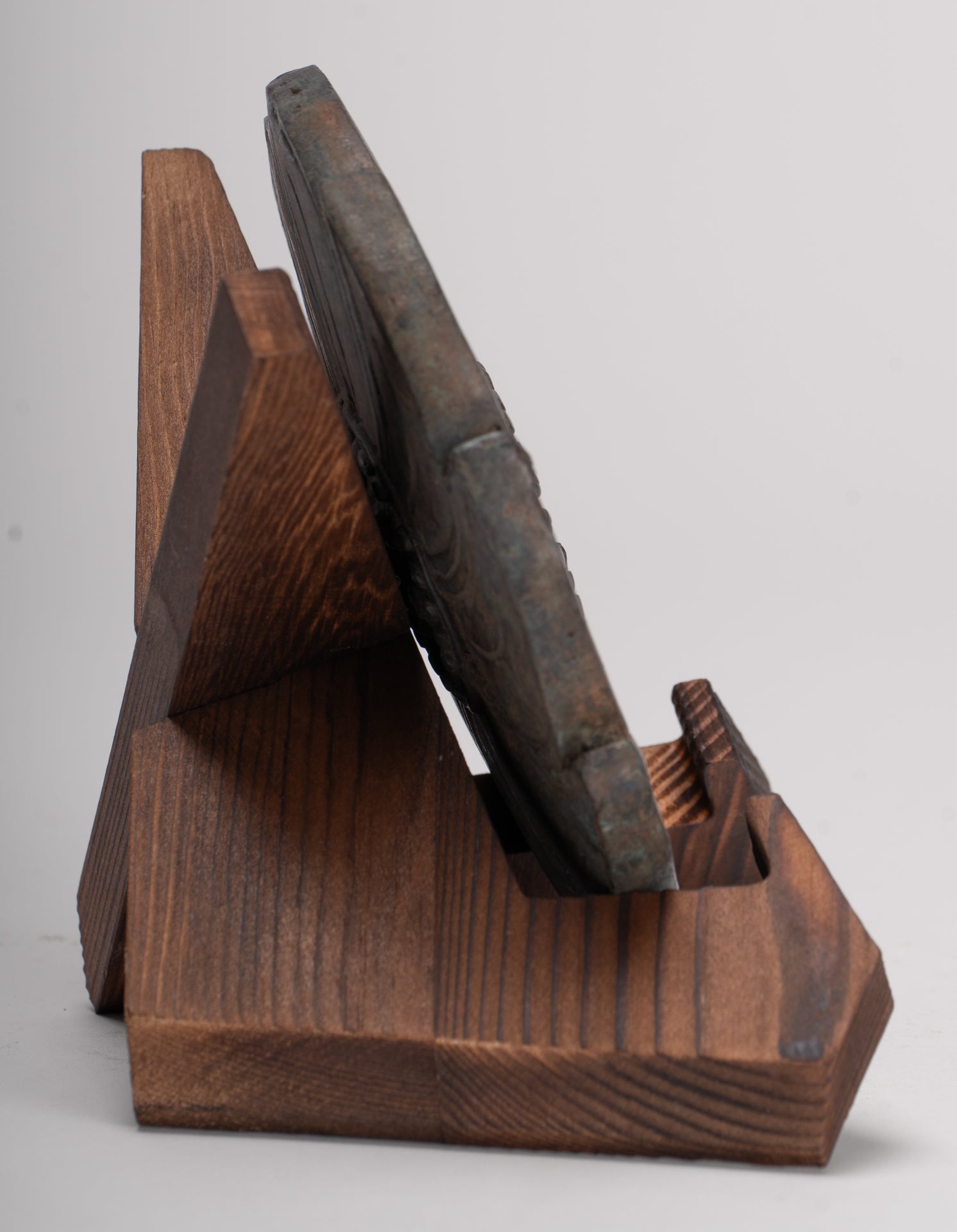 Discus - Antique Khmer Style Bronze Vishnu Discus or Chakra - 15cm/6"