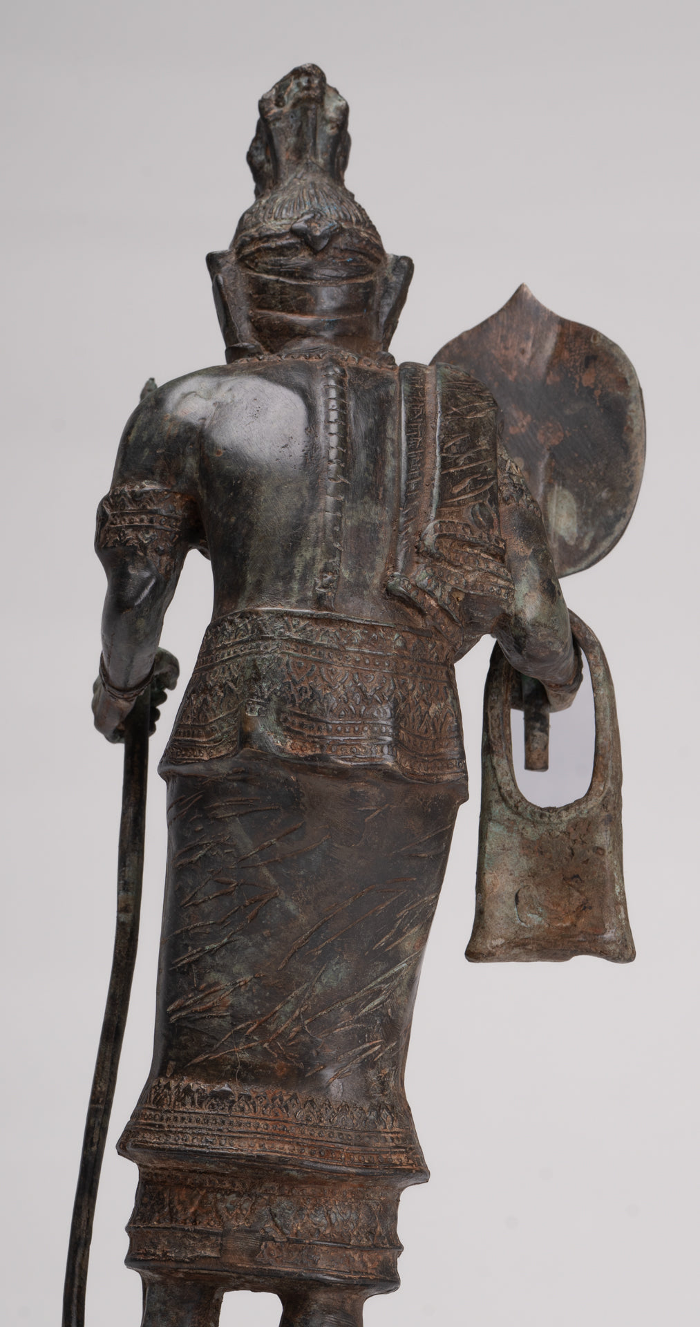 Rishi Statue - Antique Thai Style Seated Bronze Rishi or Wise Man - 36cm/14"