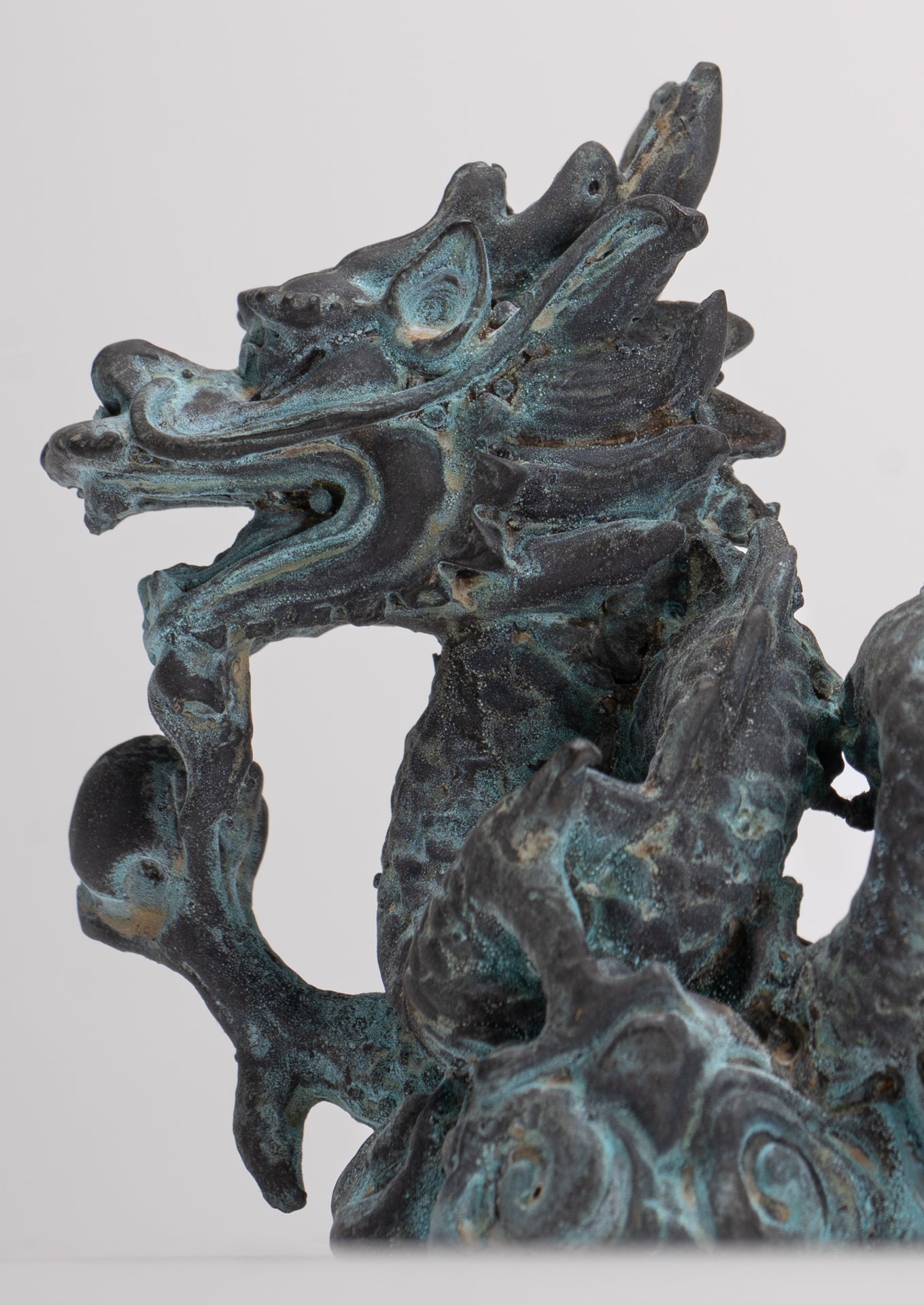 Antique Chinese Style Bronze Dragon Statue - 12.5cm/5"