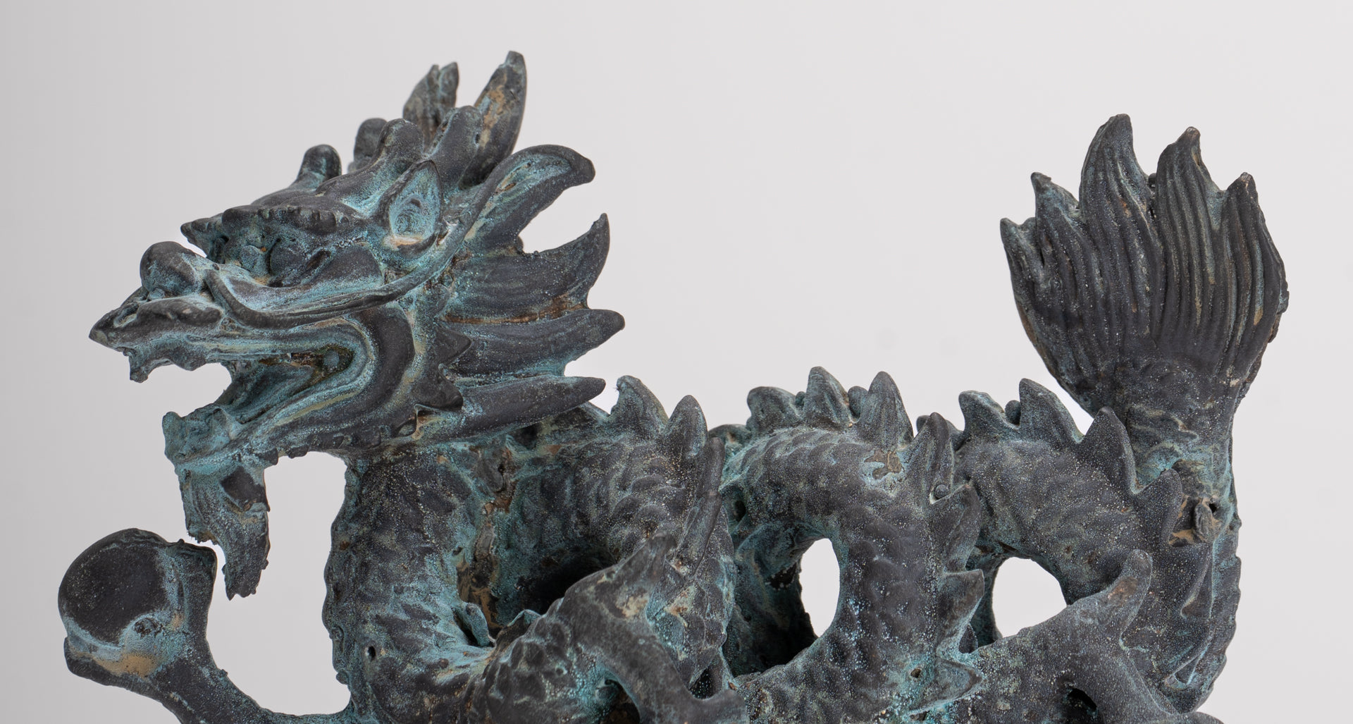 Antique Chinese Style Bronze Dragon Statue - 12.5cm/5"