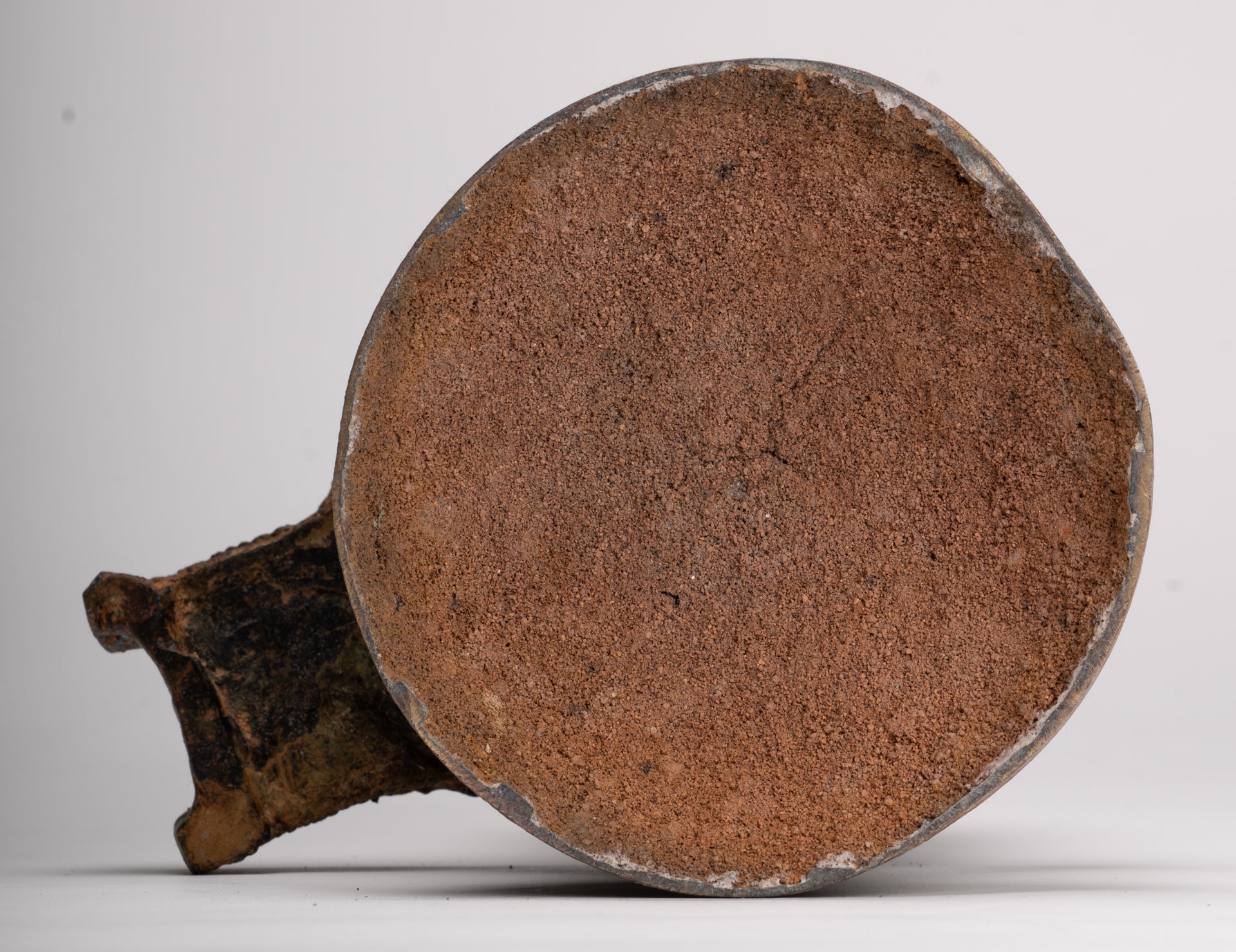 Linga - Antique Indian Style South Asia Bronze Shiva Linga / Lingnum & Yoni - 26cm/10"